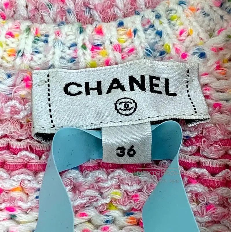 Chanel Chanel Pink Cotton Sweater with Heart Design . Size XS / US 0-2 / IT 36-38 - 6 Thumbnail