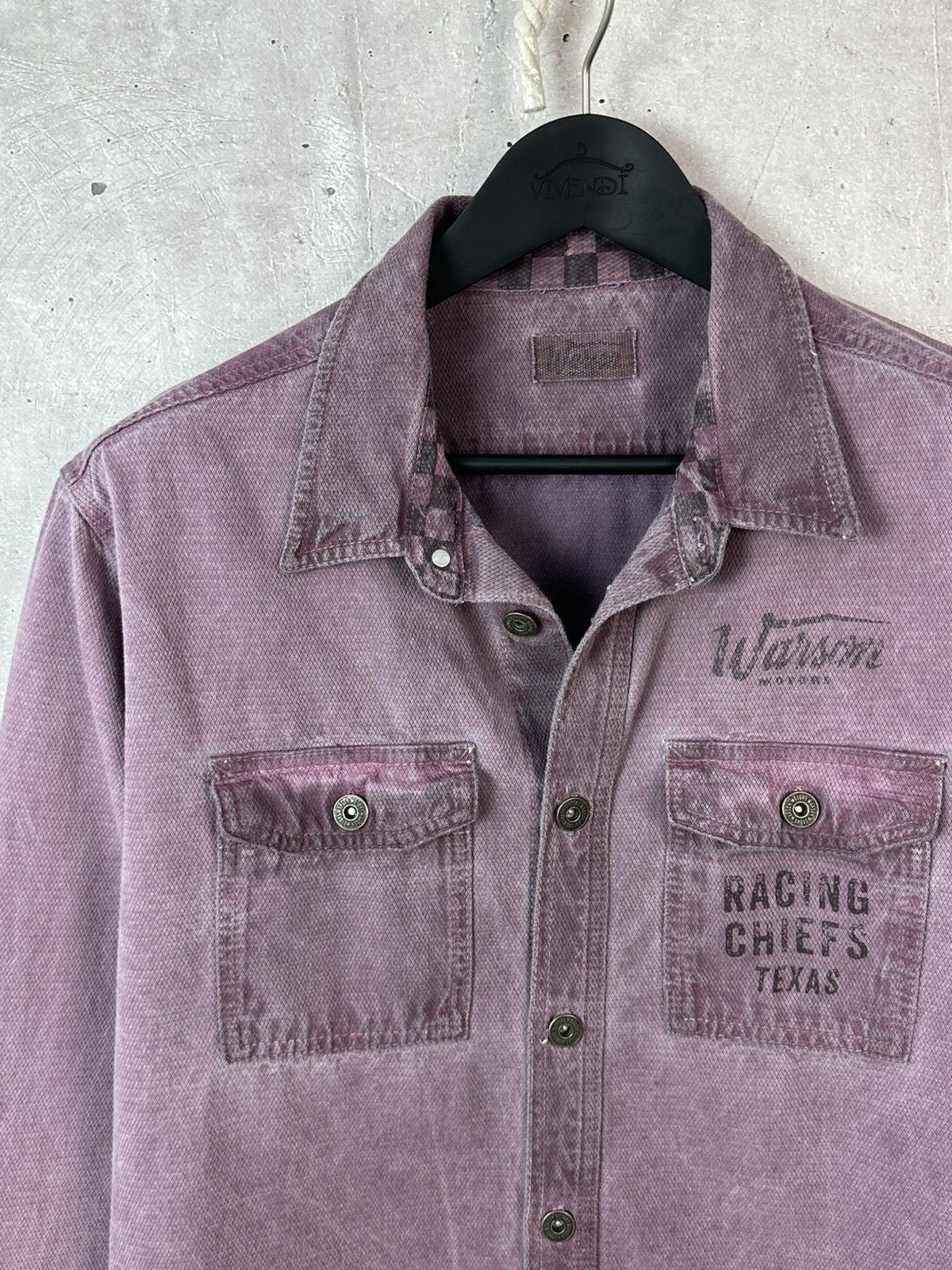 Other Warson Bordeaux Mecano Purple Denim Printed Overshirt Jacket Size US L / EU 52-54 / 3 - 3 Thumbnail