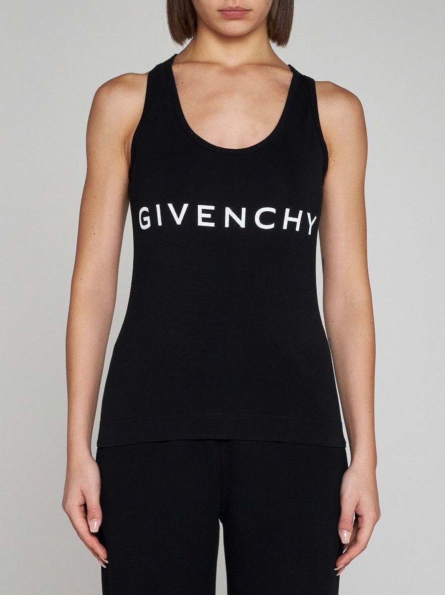 Givenchy o1srvl11e0924 Logo-Print Tank Top in Black Size XL / US 12-14 / IT 48-50 - 3 Thumbnail