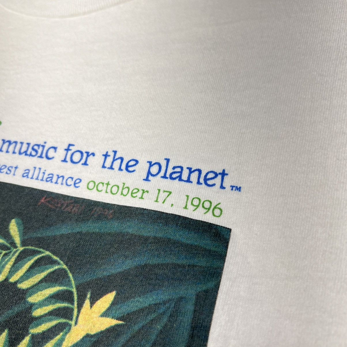 Vintage VTG Smart Sounds Tee Shirt White Rainforest Single Stitch Size US L / EU 52-54 / 3 - 5 Thumbnail
