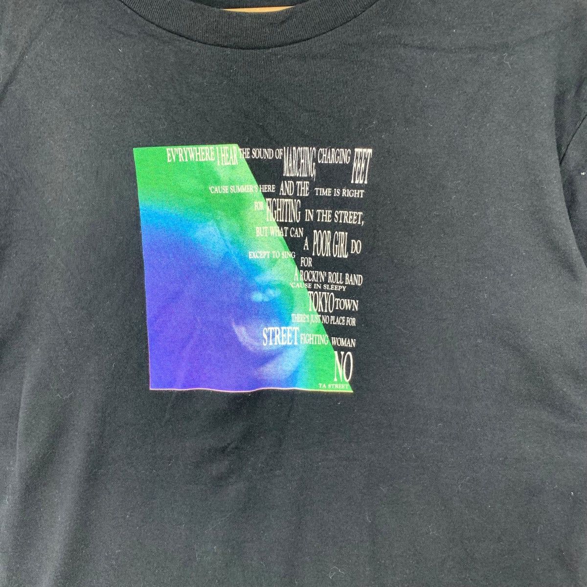 The Rolling Stones THE ROLLING STONES Street Fighting Man Lyric Tee Shirt Top Size US L / EU 52-54 / 3 - 4 Thumbnail