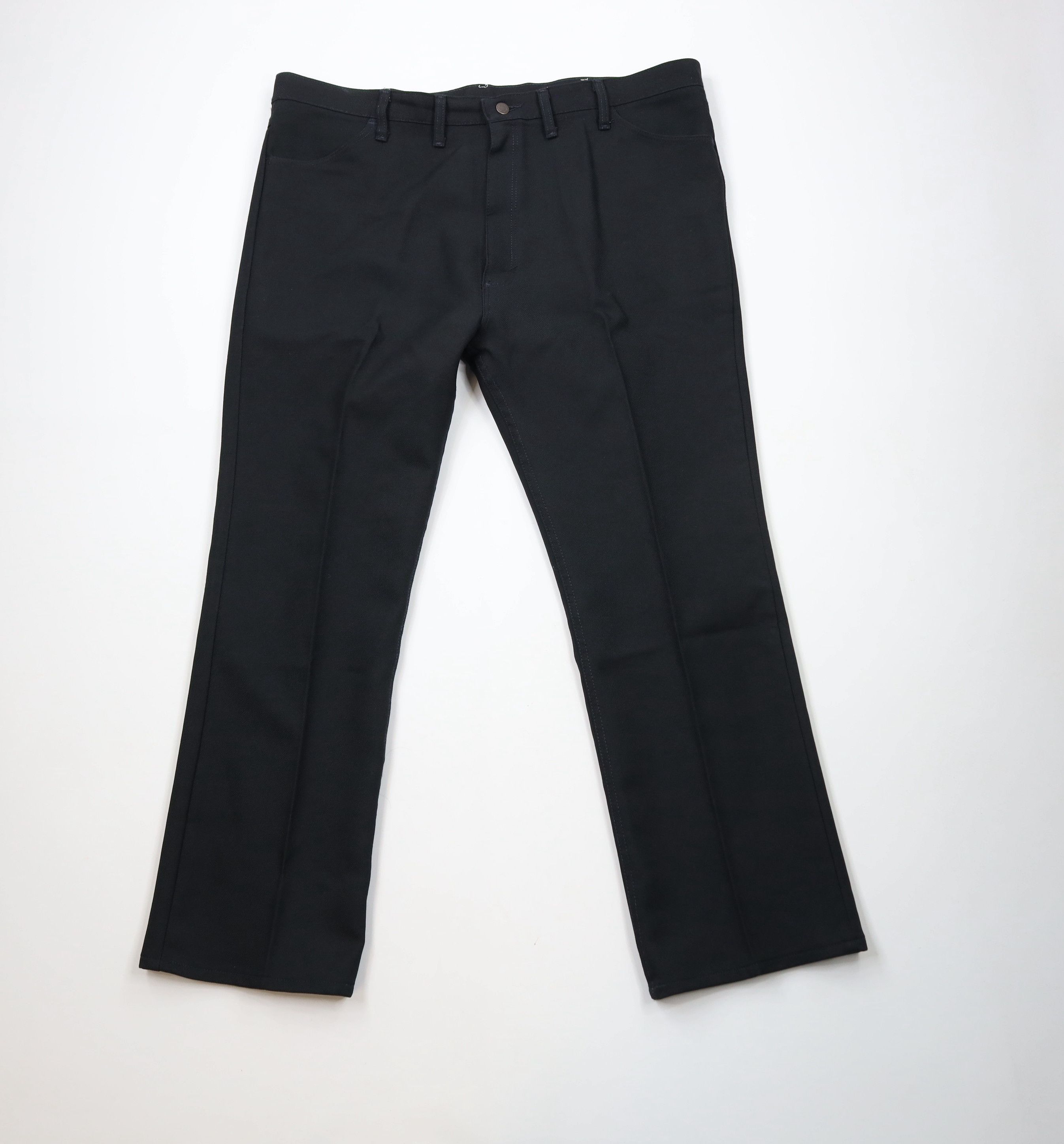 Vintage × Wrangler Vintage 90s Wrangler Flared Wide Leg Chino Pants Black USA Size US 44 / EU 60 - 1 Thumbnail