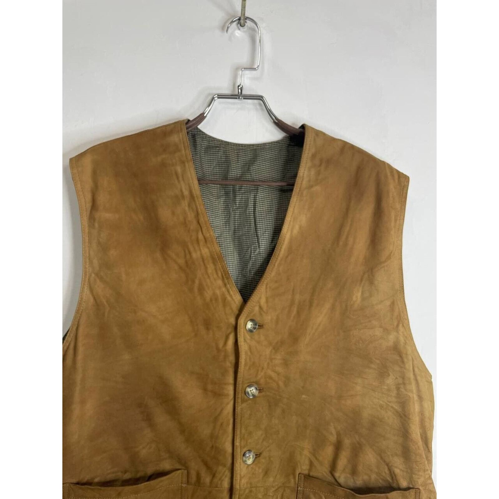 Vintage Vintage Suede Leather Vest Western Biker Cowboy Waistcoat Size US L / EU 52-54 / 3 - 4 Thumbnail