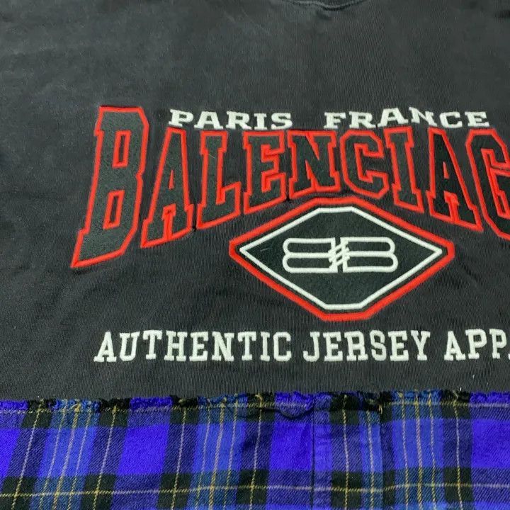 Balenciaga Balenciaga Patchwork Check Print Button-Up Shirt 0079-2507 Size US M / EU 48-50 / 2 - 2 Thumbnail
