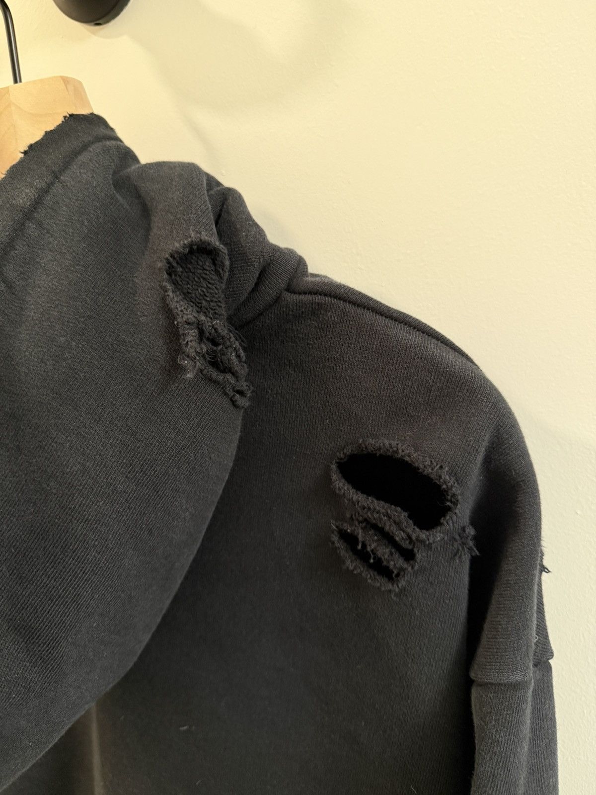 Flagstuff Black Damaged Hoodie Size US M / EU 48-50 / 2 - 12 Thumbnail