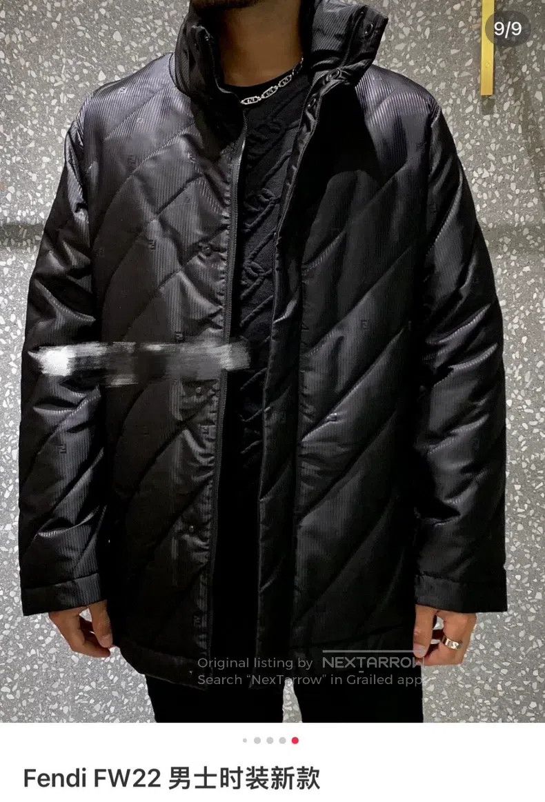 Fendi Fendi Black Striped Puffer Jacket Size US L / EU 52-54 / 3 - 7 Thumbnail
