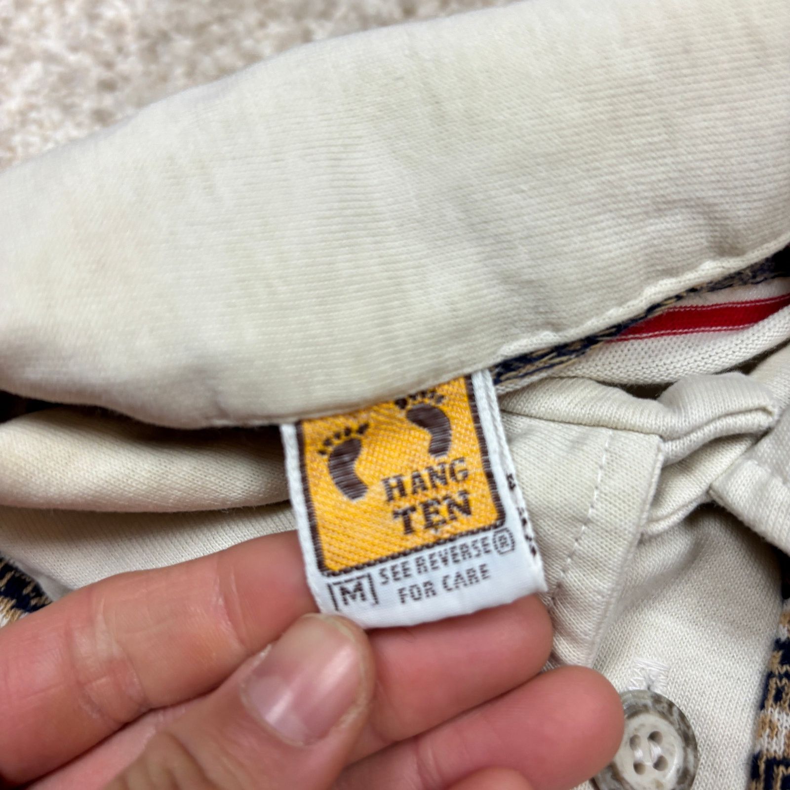 Hang Ten × Vintage Vintage 70s Hang Ten Hippie Striped Polo Shirt Men's Medium Size US M / EU 48-50 / 2 - 4 Thumbnail