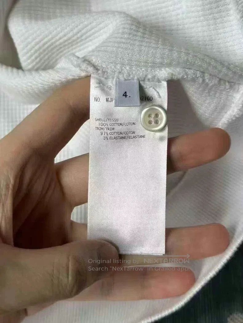 Thom Browne Thom Browne White Waffle Polo Sweatshirt Size US XL / EU 56 / 4 - 4 Thumbnail