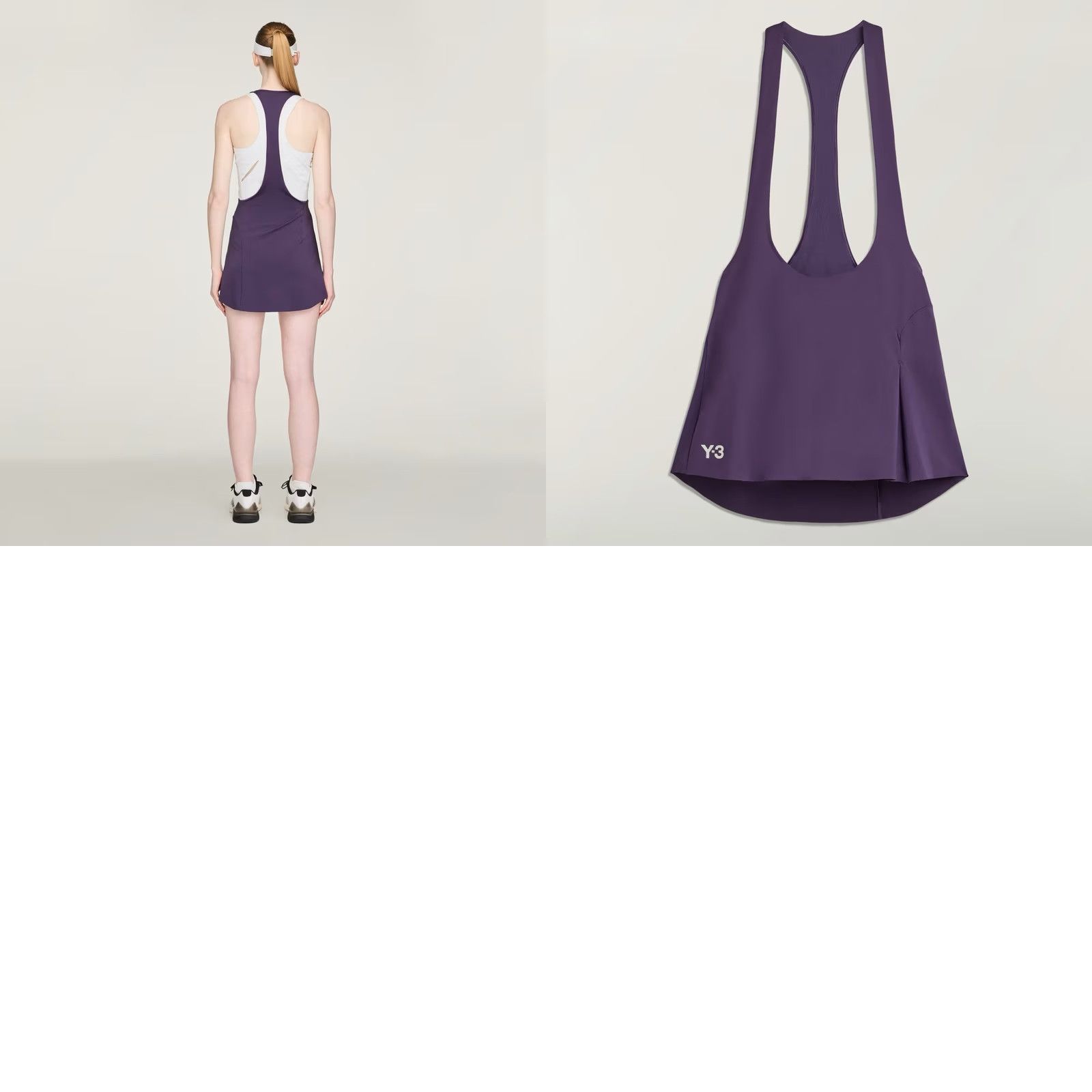 Adidas Adidas Y-3 Tennis Pro Bib Skort Womens M Plum Purple JM4743 Size ONE SIZE - 8 Thumbnail