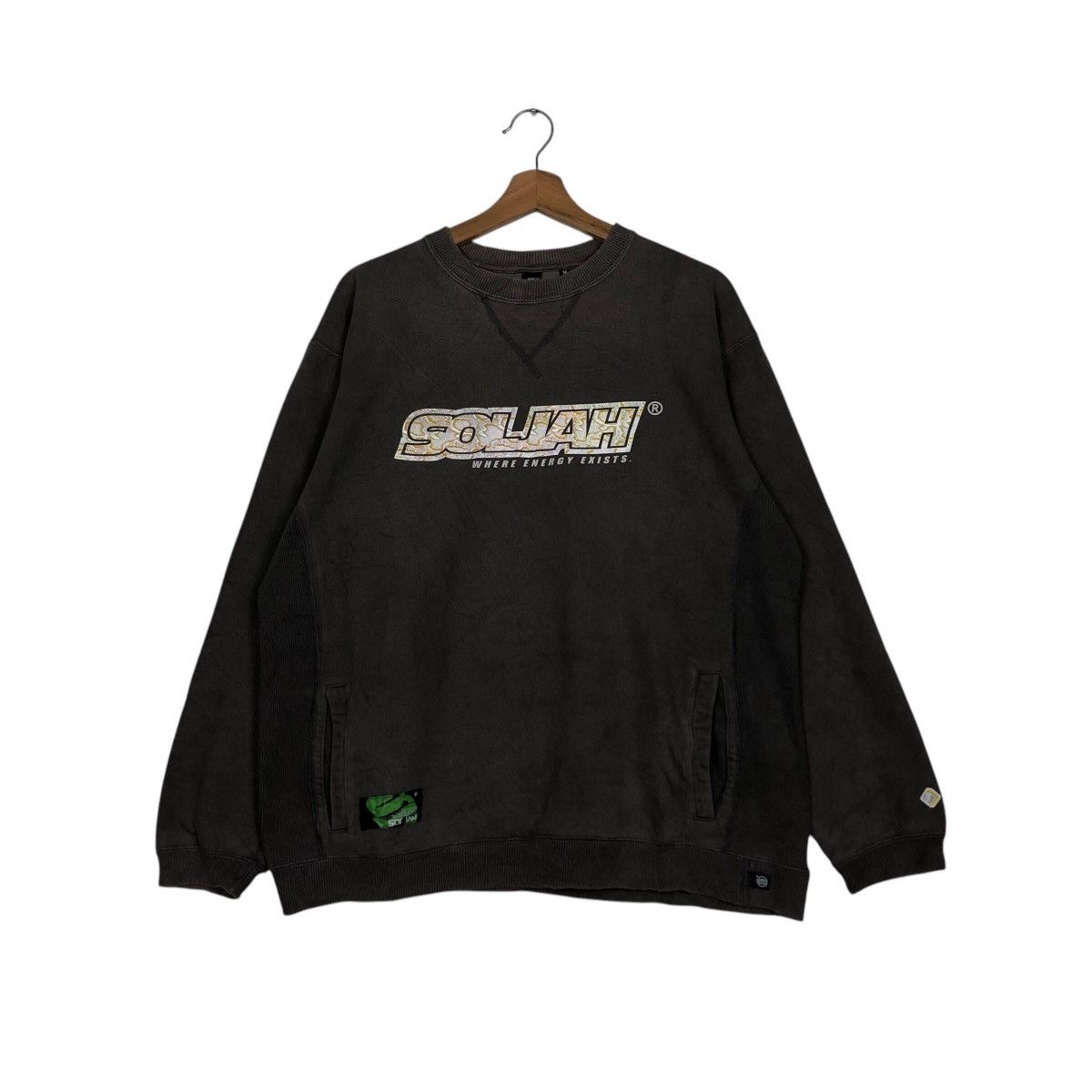 Japanese Brand 📌Vintage Sweatshirt Soljah Big Logo Punk Design Size US M / EU 48-50 / 2 - 2 Thumbnail