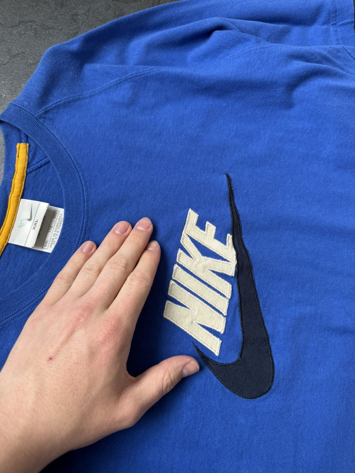 Nike × Streetwear × Vintage Vintage Nike big logo rare long sleeve Size US XXL / EU 58 / 5 - 3 Thumbnail