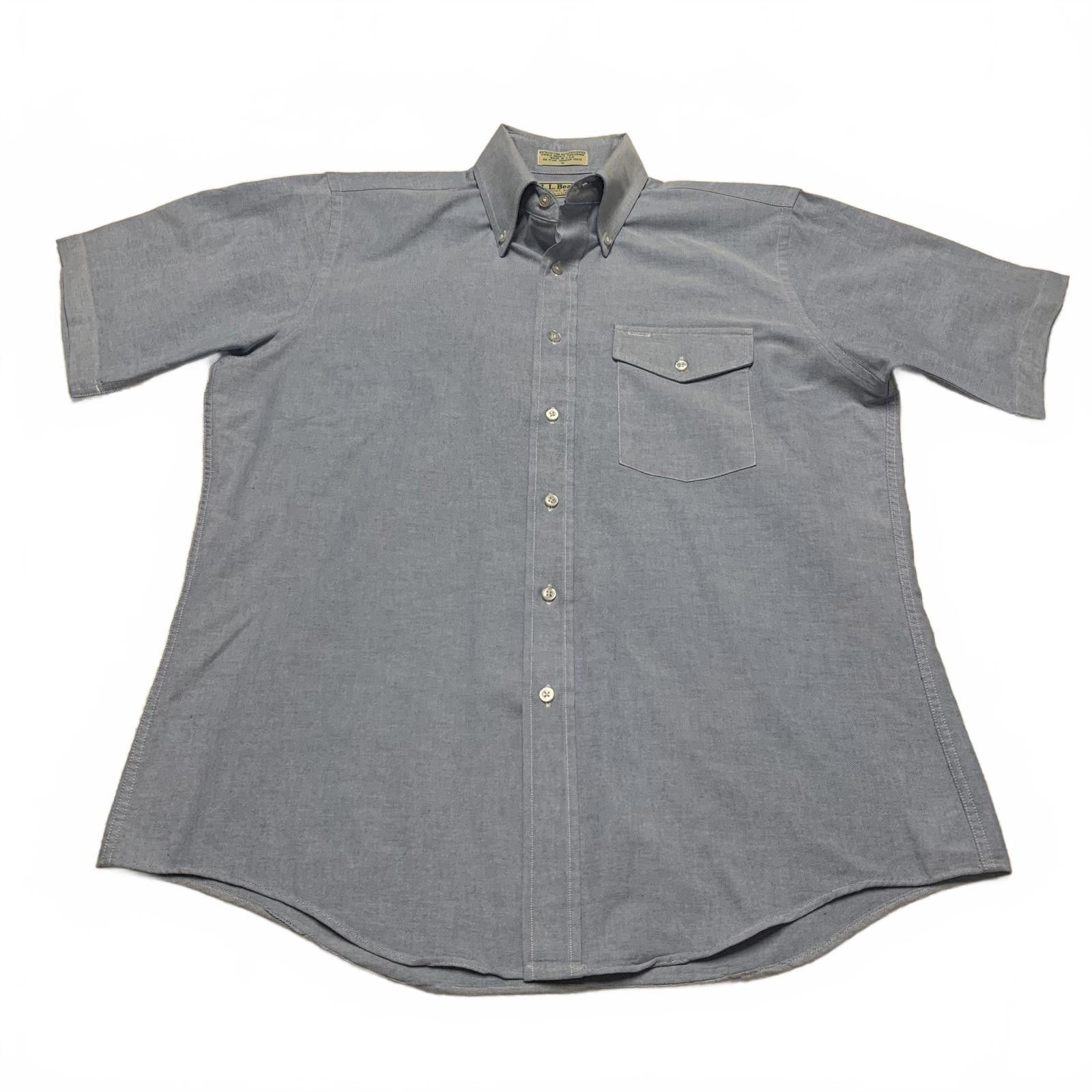 L.L. Bean L.L. Bean Light Blue Short Sleeve Button-Up Shirt L Size US L / EU 52-54 / 3 - 1 Thumbnail