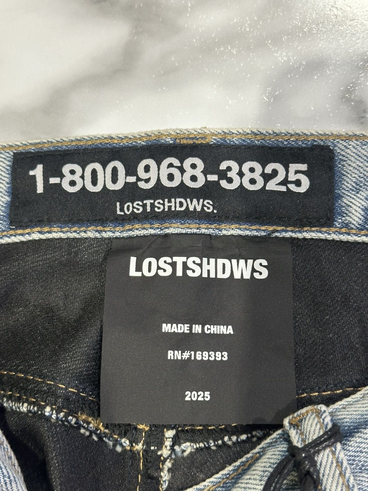 LOSTSHDWS Lost Shdws Embossed denim blue jeans Size US 36 / EU 52 - 4 Thumbnail