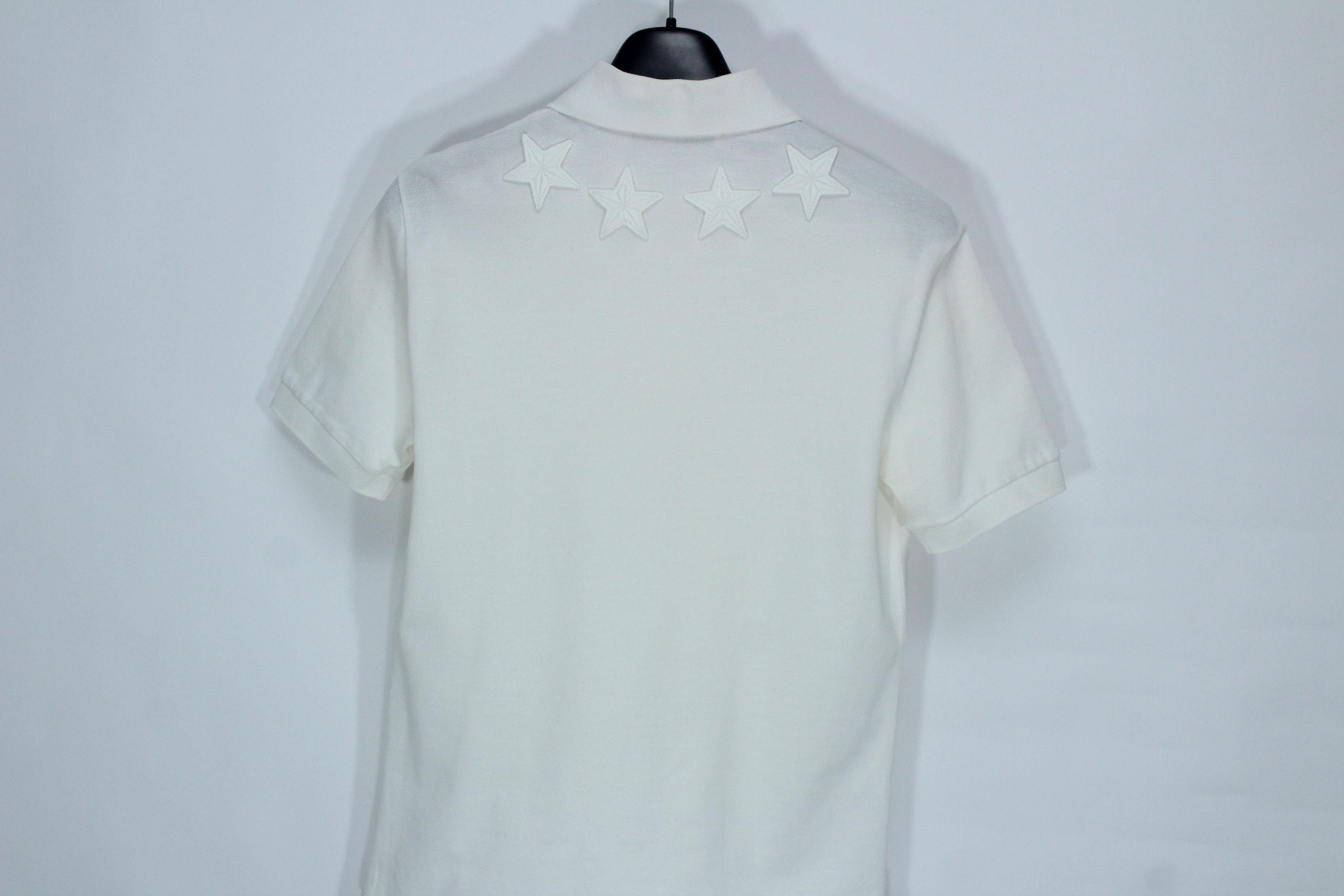 Givenchy Givenchy by Riccardo Tisci Star Embroidery Polo White Size US S / EU 44-46 / 1 - 6 Thumbnail