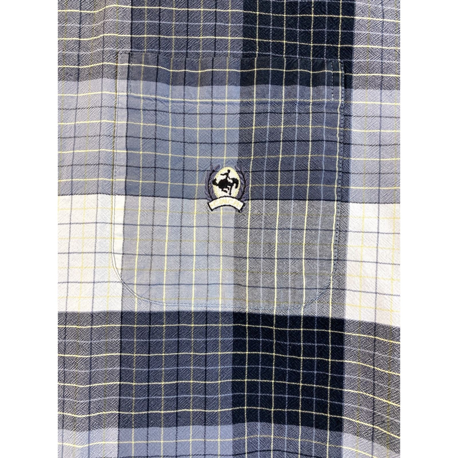 Vintage Cinch Western Gray Plaid Western Oxford Dress Shirt Cowboy Medium/ 74-59 Mens Shirt Button-Up Classic 100% Cotton Long Sleeve Size 40R - 5 Thumbnail