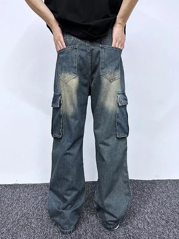 Japanese Brand × Jean Blue Cargo Denim Jeans Size US 28 / EU 44 - 2 Thumbnail