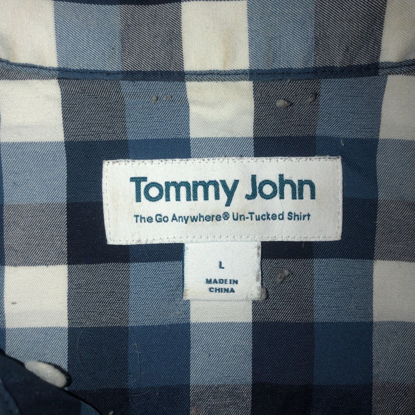 Tommy Hilfiger Tommy Hilfiger Shirt Mens L Blue Plaid Button-Up Long Sleeve Size US L / EU 52-54 / 3 - 3 Thumbnail