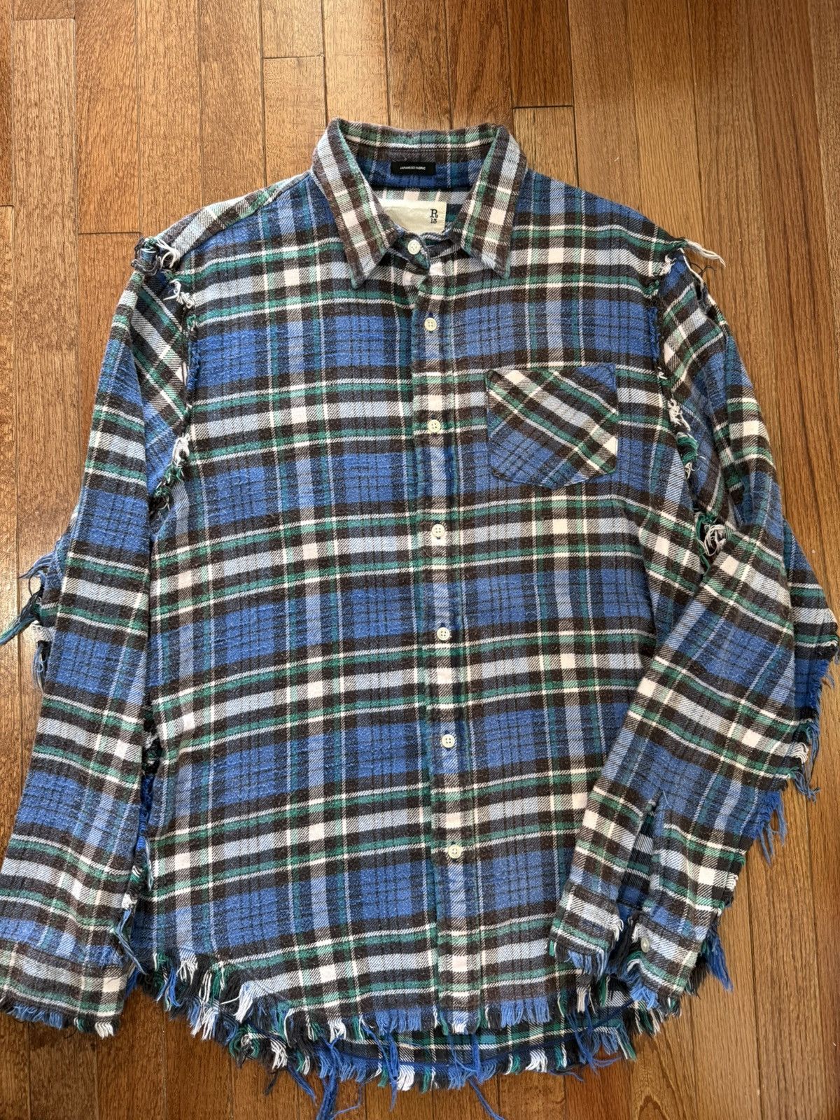 R13 Women’s R13 Plaid Distressed Button-Down Shirt - Medium Size M / US 6-8 / IT 42-44 - 1 Thumbnail