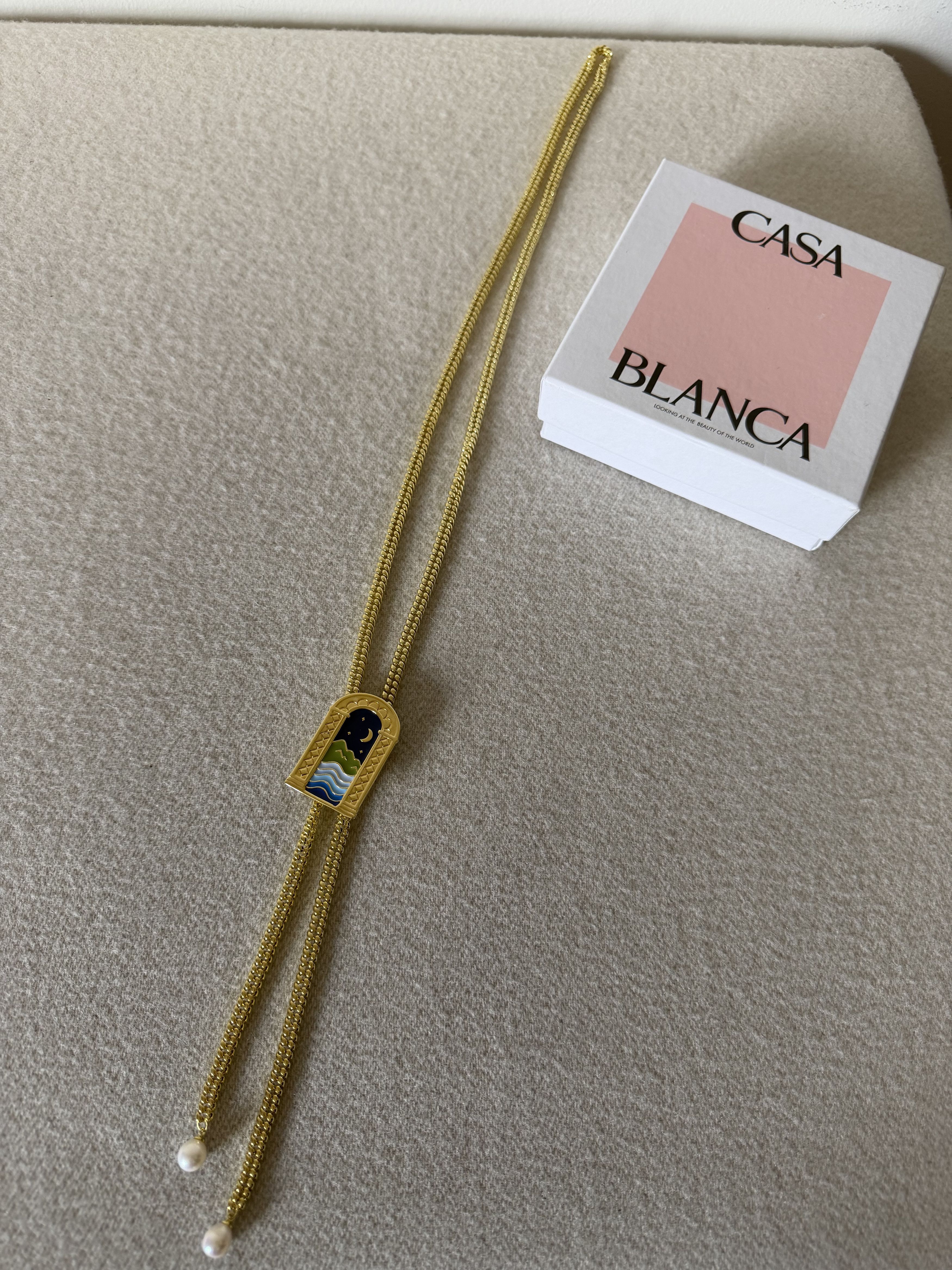 Casablanca Casablanca Arch Landscape Bolo Tie in Gold Size ONE SIZE - 2 Thumbnail