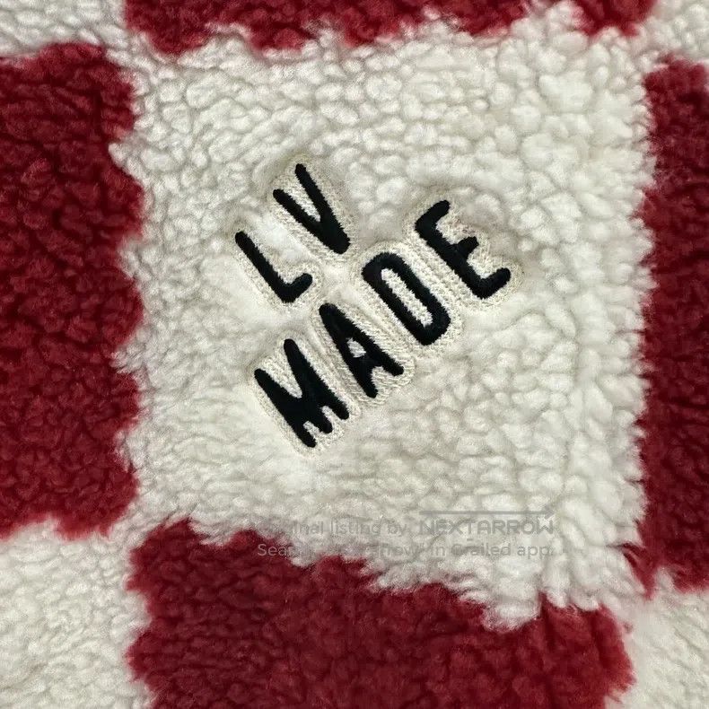Louis Vuitton Louis Vuitton White and red checkerboard teddy jacket Size US XXL / EU 58 / 5 - 3 Thumbnail