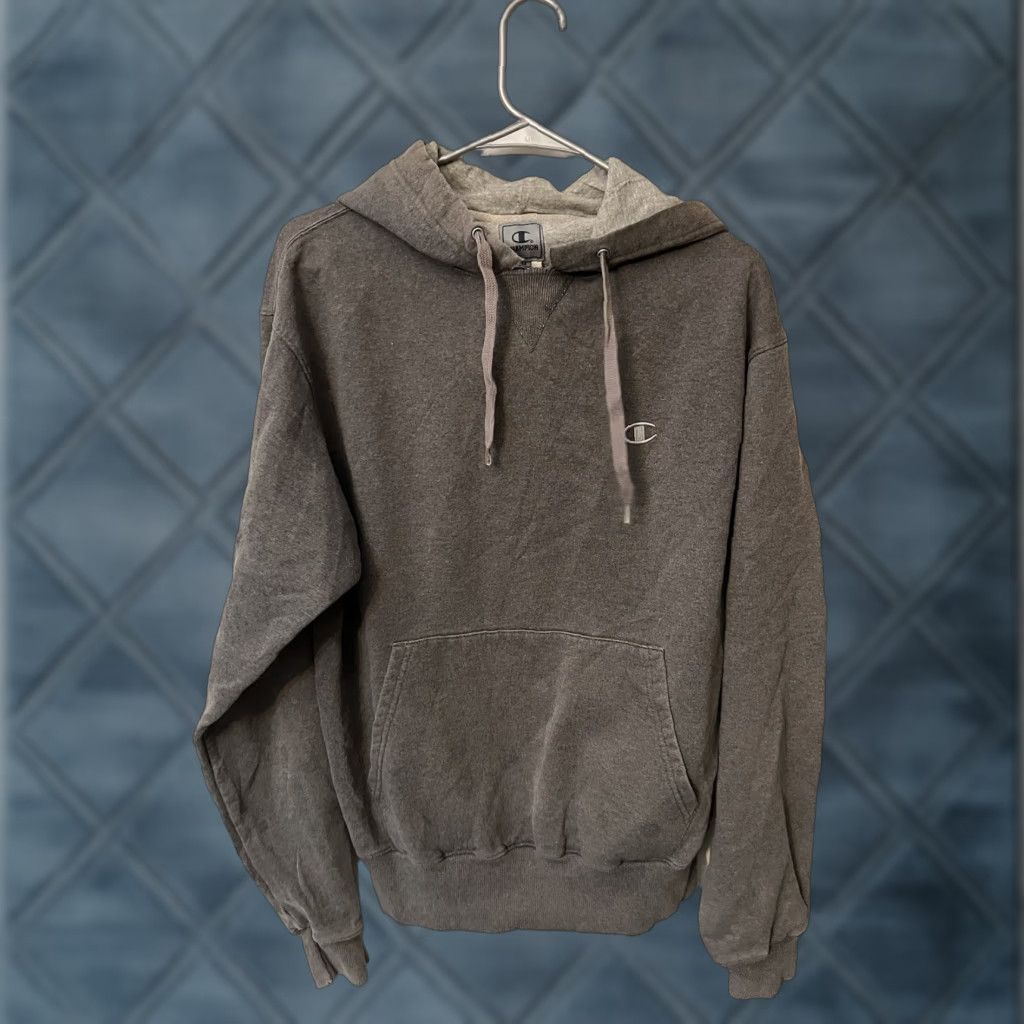 Champion Champion Hoodie Mens M Gray Logo Embroidered Hooded Pullover Shirt Size US M / EU 48-50 / 2 - 1 Thumbnail