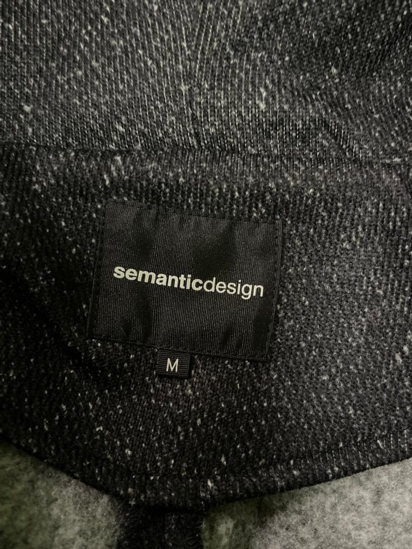 semanticdesign Semantic Design Hooded Long Coat Charcoal Speckle Size US M / EU 48-50 / 2 - 3 Thumbnail