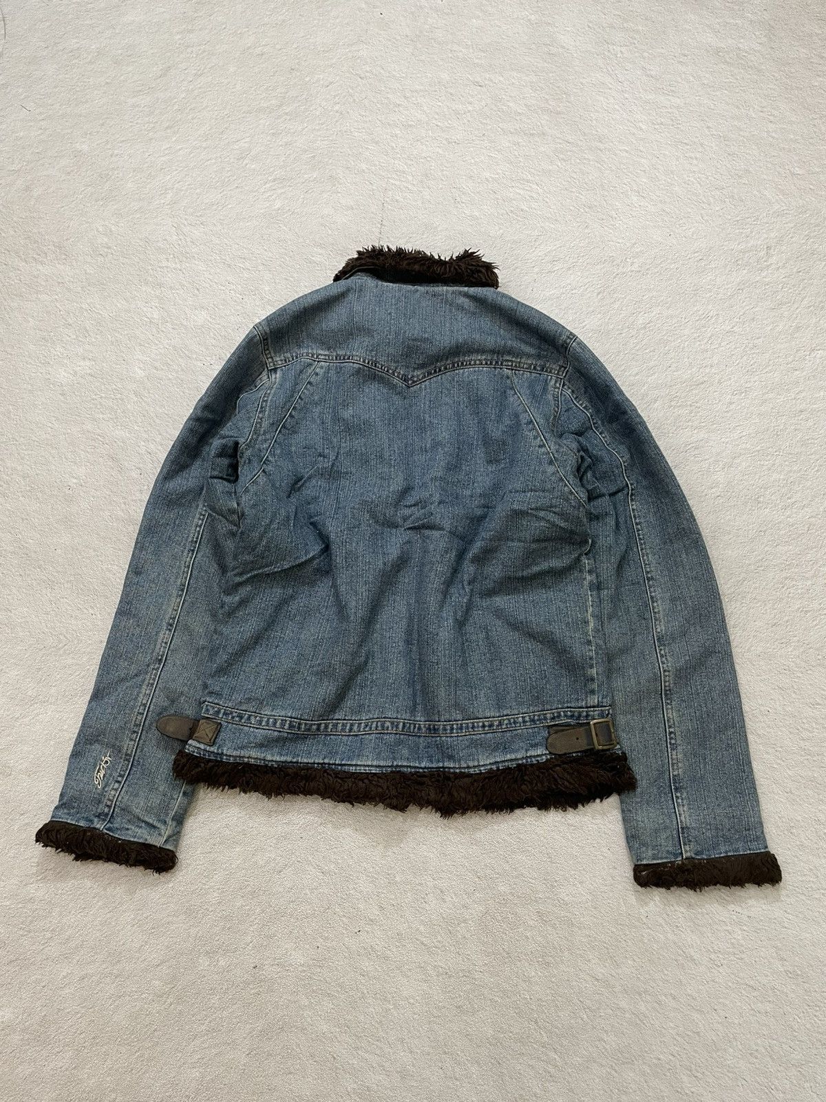 14th Addiction 2000s Tom n Born Japan Denim Collar Jacket Patch Grunge LGB Size US L / EU 52-54 / 3 - 7 Thumbnail