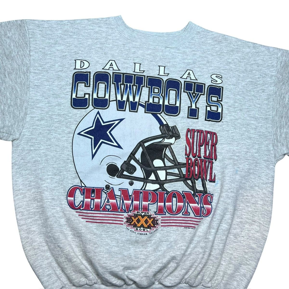 NFL Vtg 1996 NFL Dallas Cowboys Super Bowl Champions Sweatshirt Size US XL / EU 56 / 4 - 4 Thumbnail