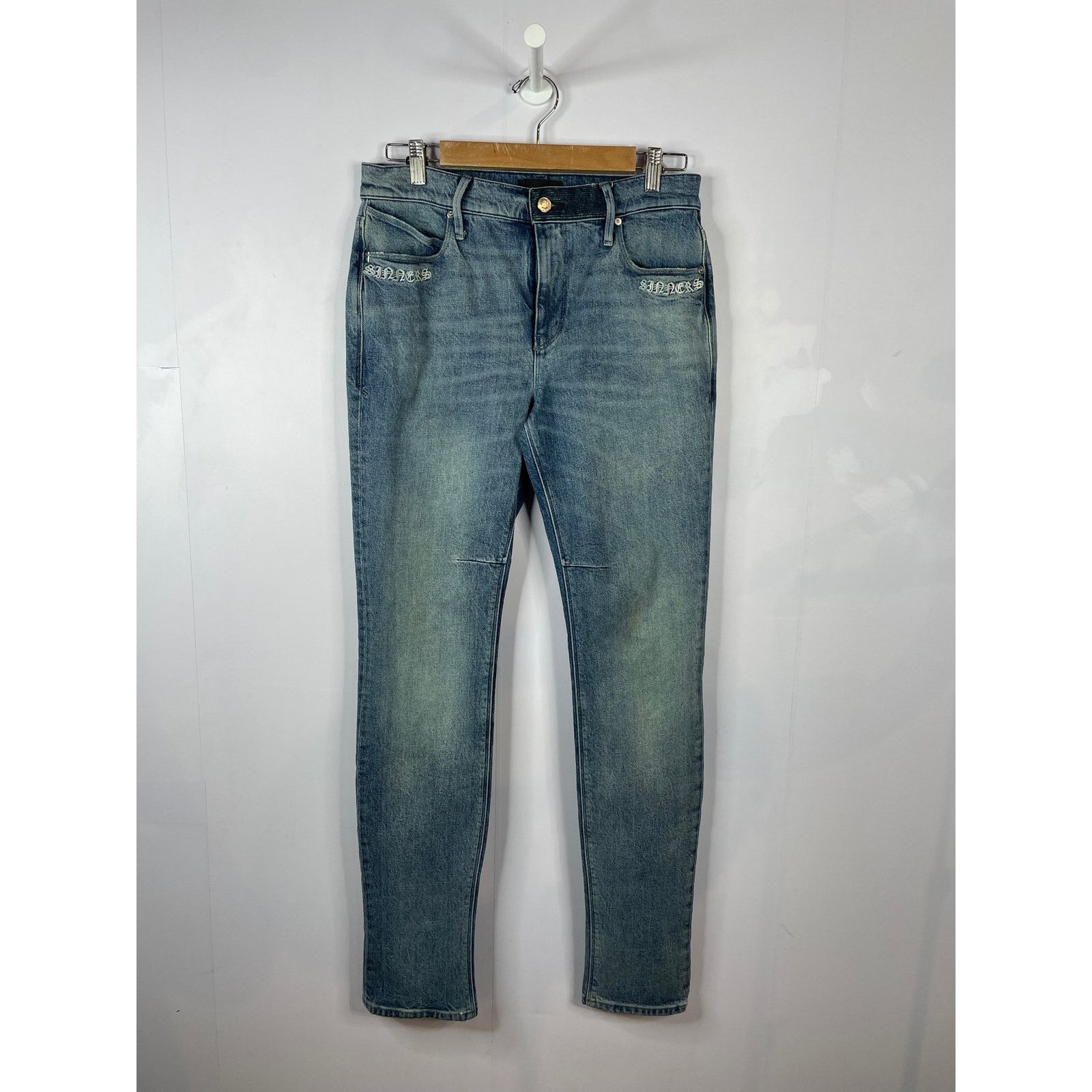 Rta RTA Sinners Light Wash Blue Jeans Size US 31 - 1 Thumbnail