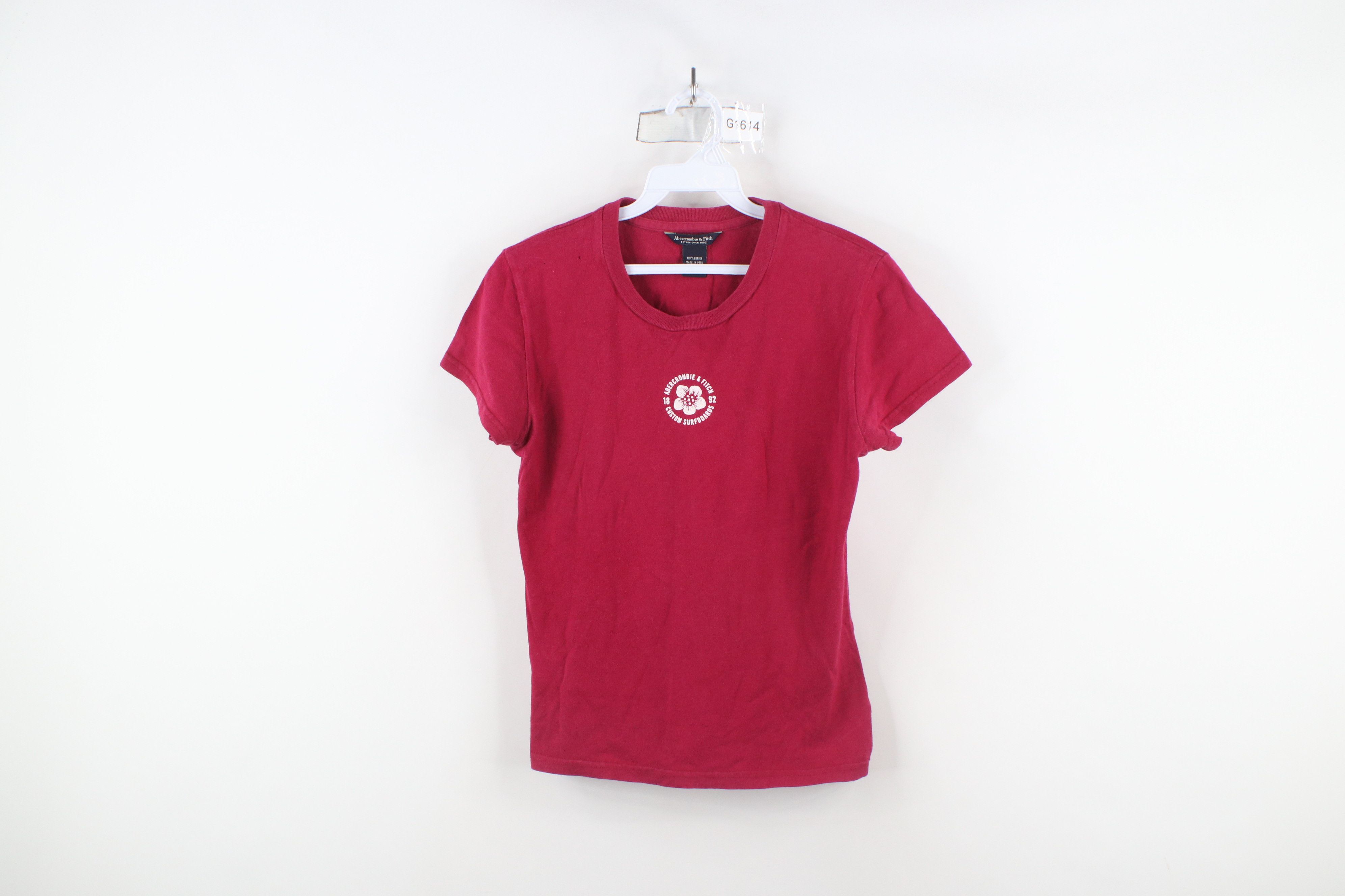 Abercrombie & Fitch × Vintage Vintage 90s Y2K Abercrombie & Fitch Surfboard T-Shirt Red Size L / US 10 / IT 46 - 1 Thumbnail