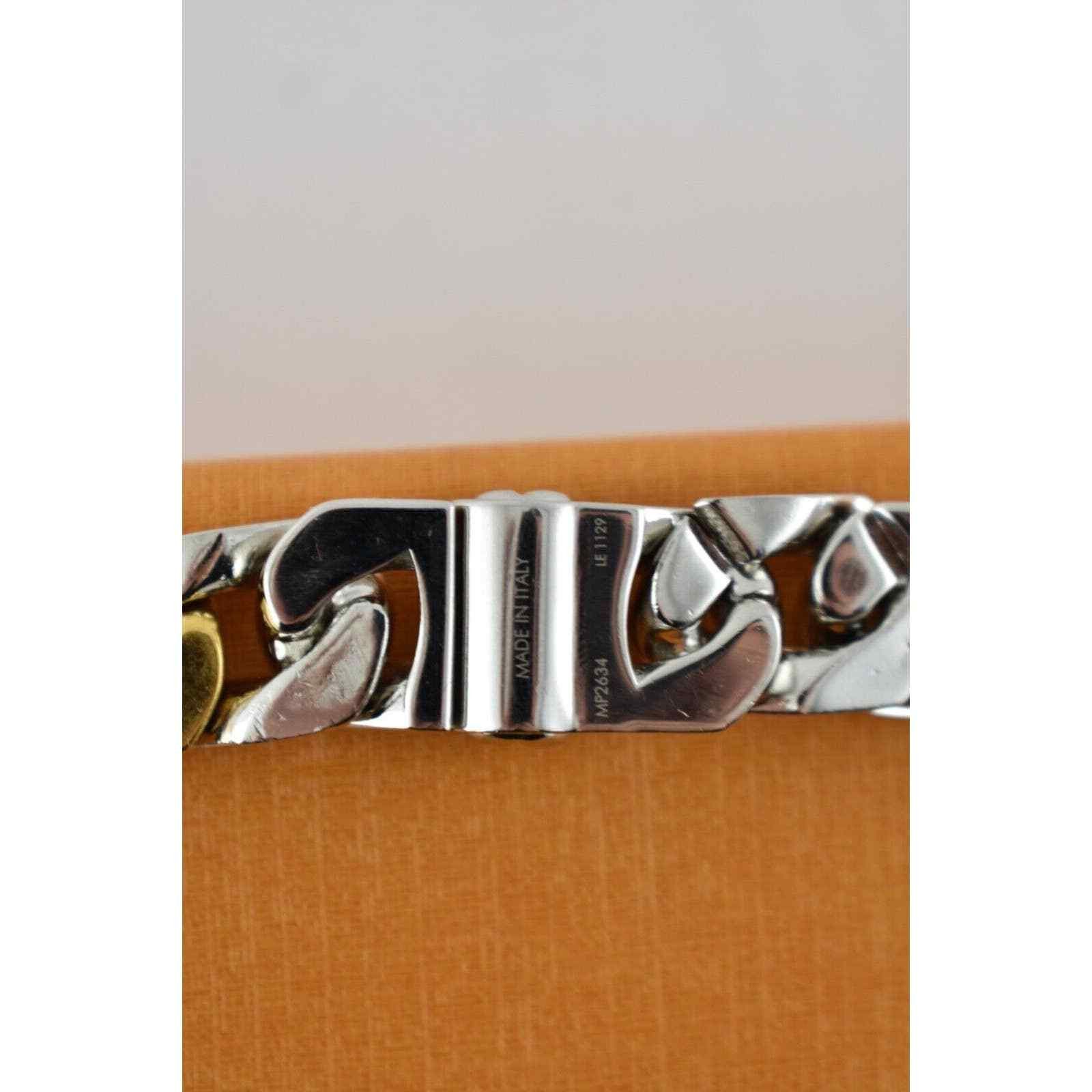 Louis Vuitton Louis Vuitton Gold Silver Crystal Abloh Chain Necklace Size ONE SIZE - 11 Thumbnail