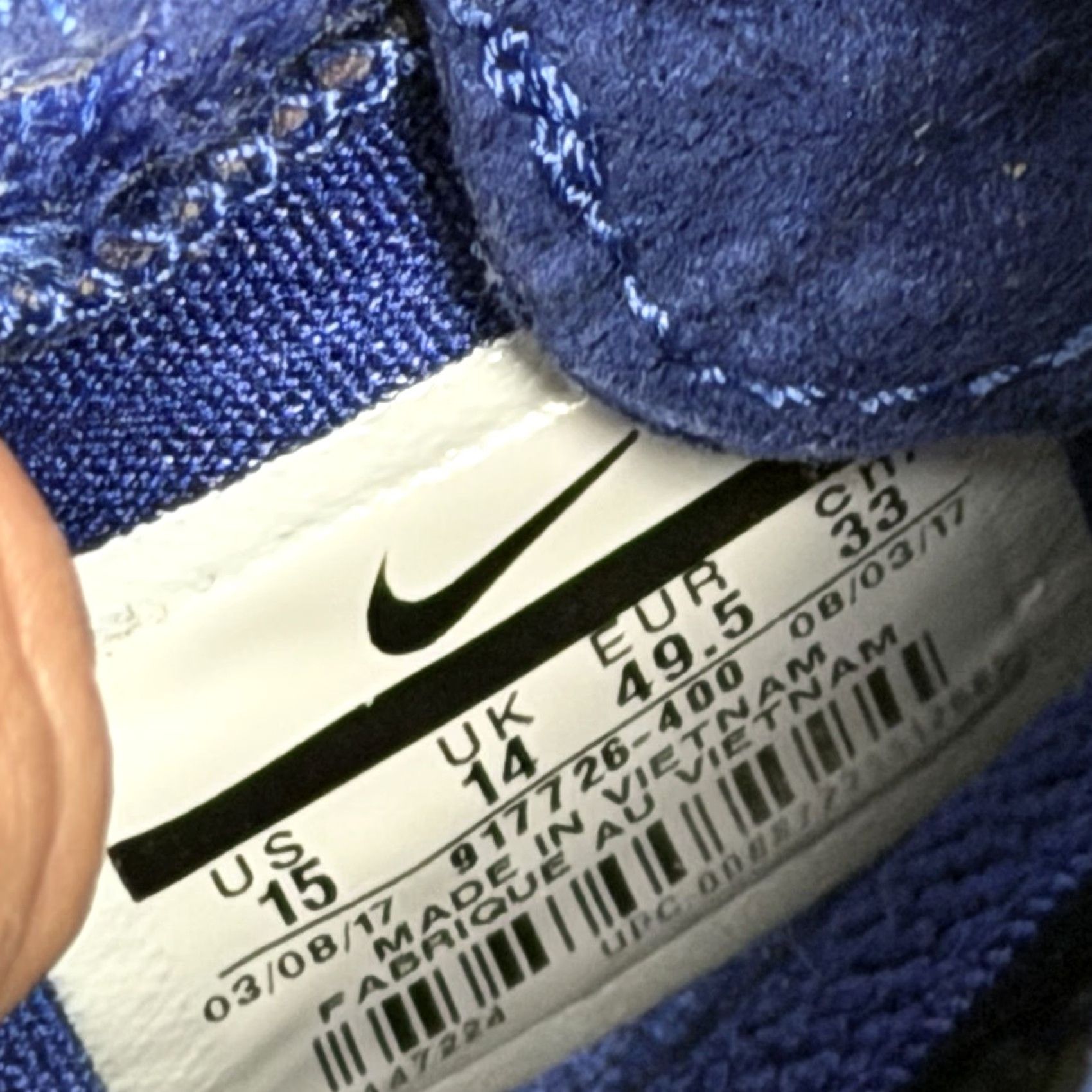 Nike Nike Hyperdunk 2017 Flyknit Men Size 15 917726-400 College Navy See Rip Sneaker Basketball Performance Lightweight Cushioned High Top Nike Shoes Mens Size US 15 / EU 48 - 5 Thumbnail