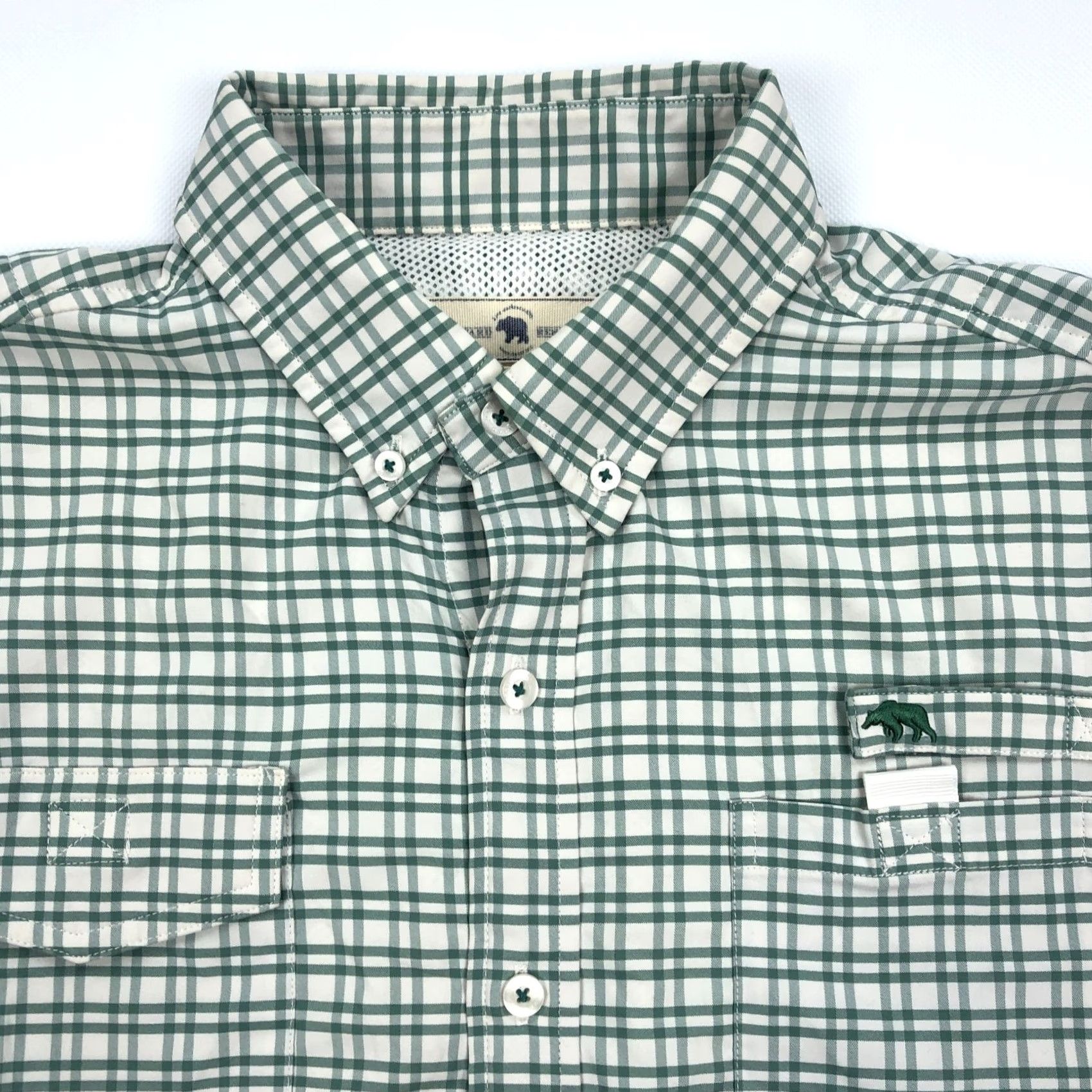 Vintage Onward Reserve Shirt Mens M Performance Nylon Green Gingham Check Shirt Size US M / EU 48-50 / 2 - 3 Thumbnail