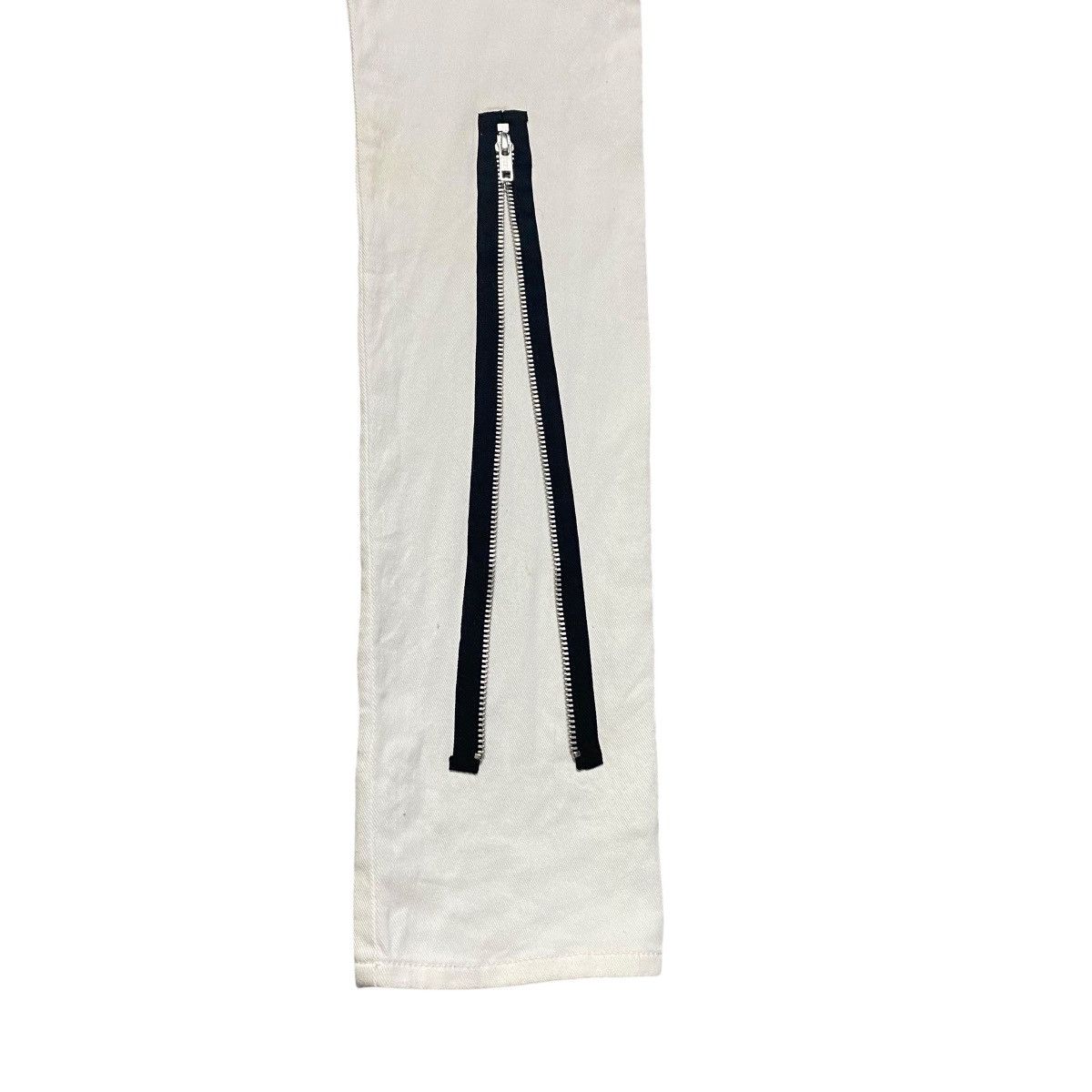 Mari's Rock Anarchy 666 White Denim Zipper Bondage Pants Undercover Size US 32 / EU 48 - 14 Thumbnail