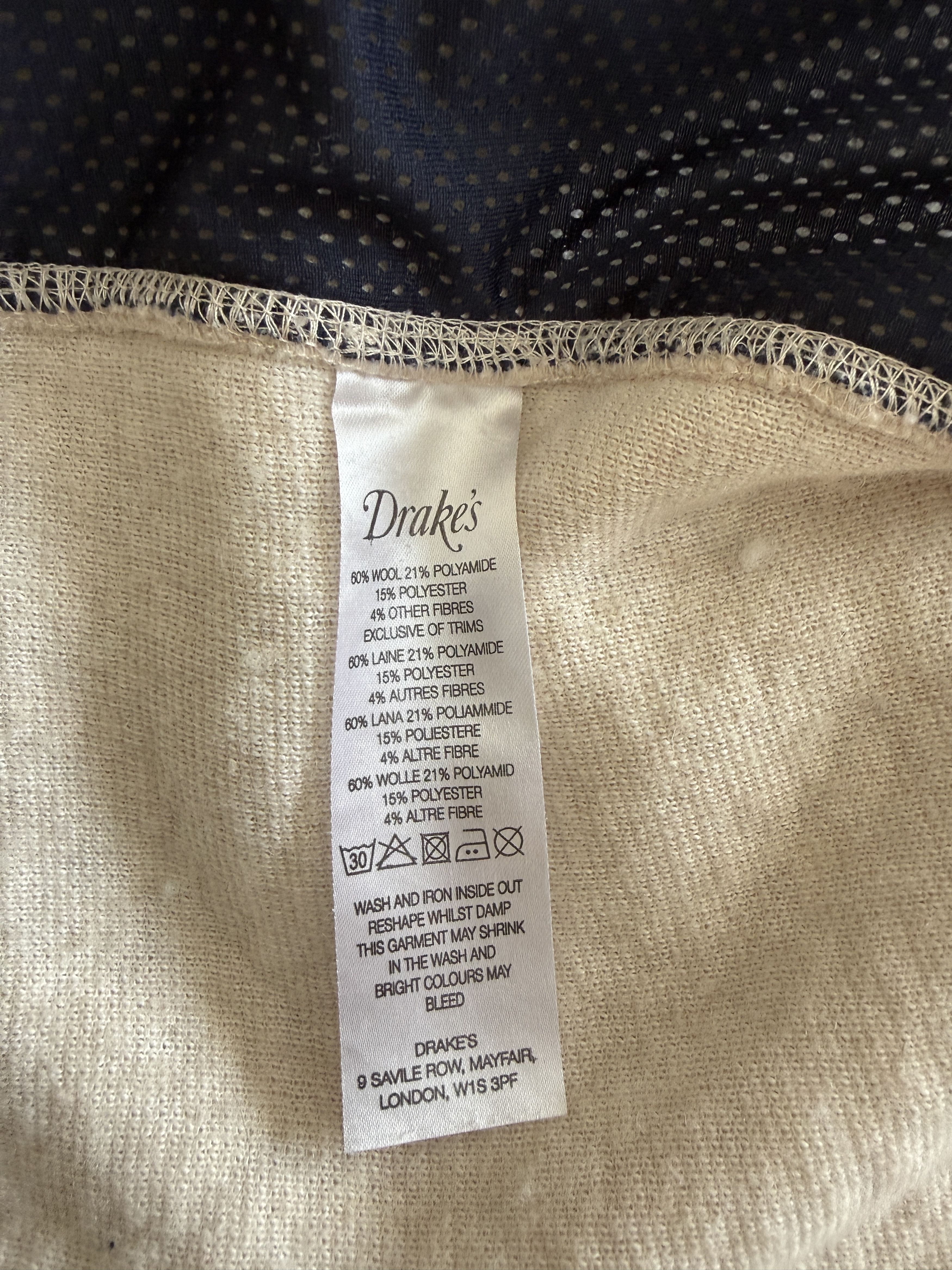 Drake's Drake's Ecru Boucle Wool Zip Fleece Jacket Size US XL / EU 56 / 4 - 6 Thumbnail