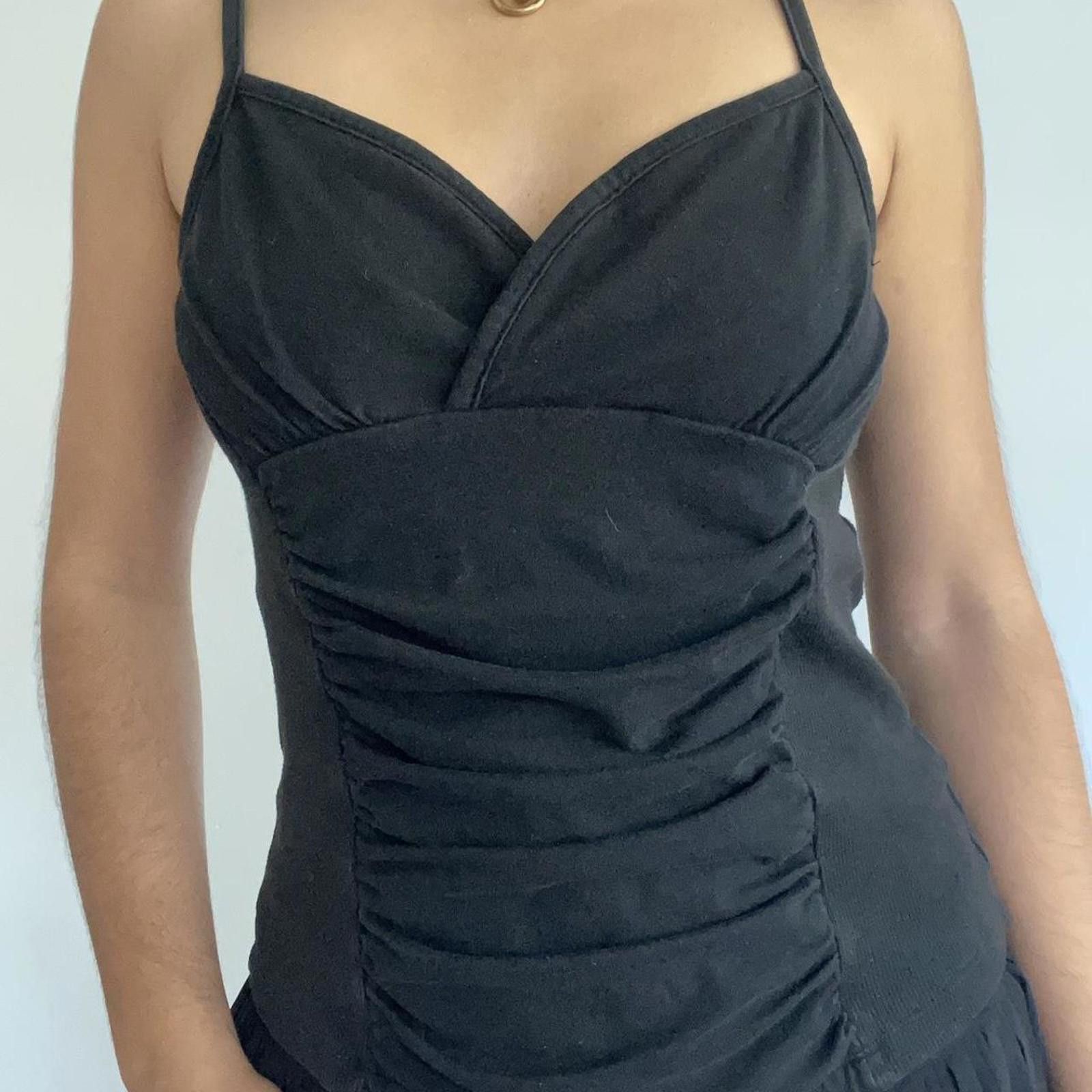 Cartoon Network Black ruched cami top with adjustable straps #camitop Size M / US 6-8 / IT 42-44 - 2 Thumbnail