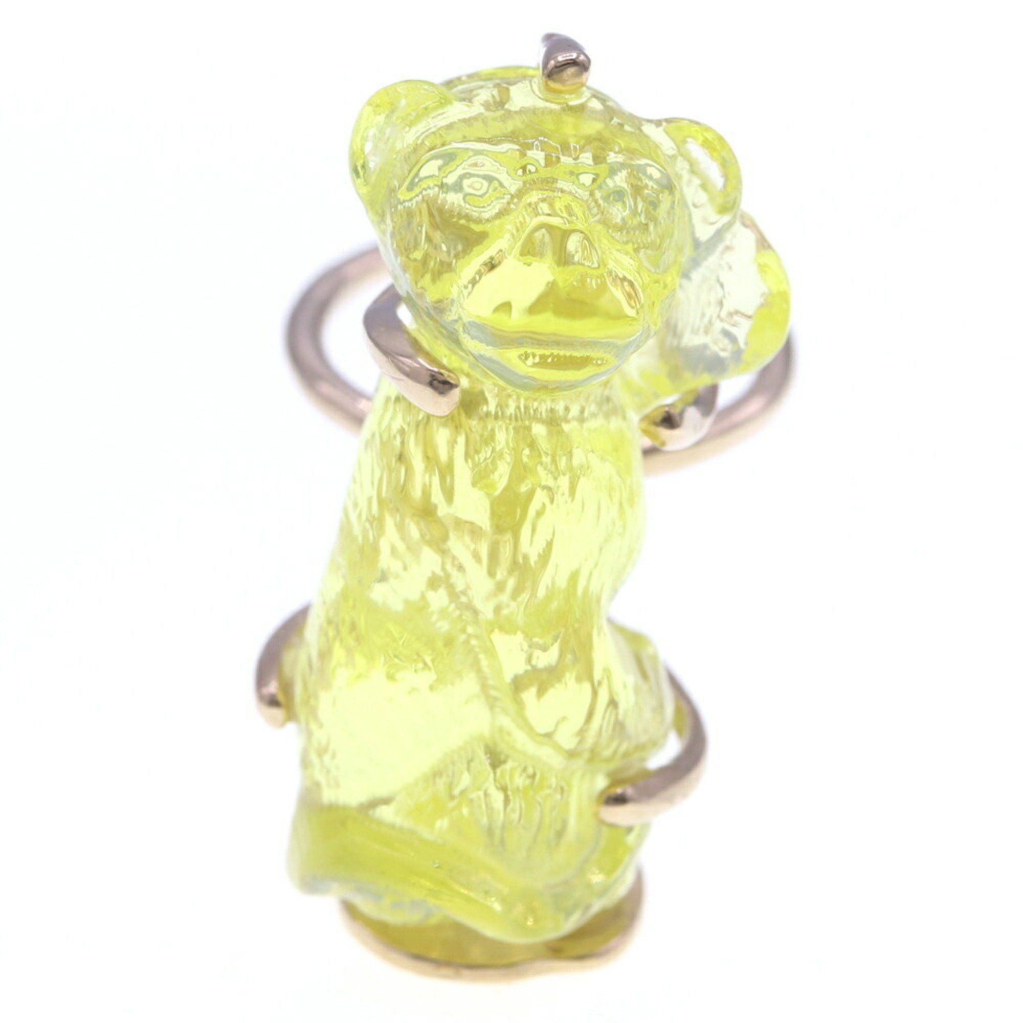 Dior Christian Dior Dior Ring, Yellow Gold, Plastic, Metal, Size M, Monkey Animal, Women's, DIOR Size ONE SIZE - 1 Thumbnail