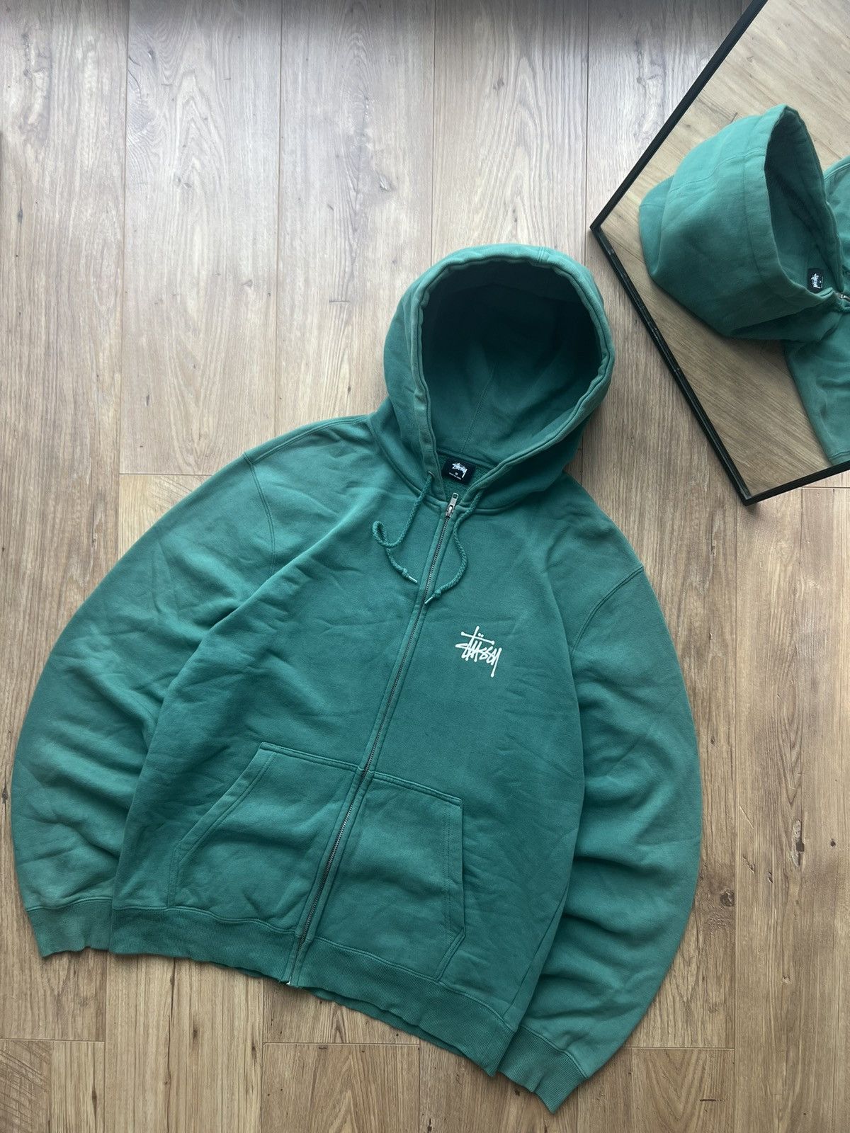 Stussy 00’s STUSSY ZIP HOODIE Y2K RARE BIG LOGO VINTAGE Size US M / EU 48-50 / 2 - 2 Thumbnail