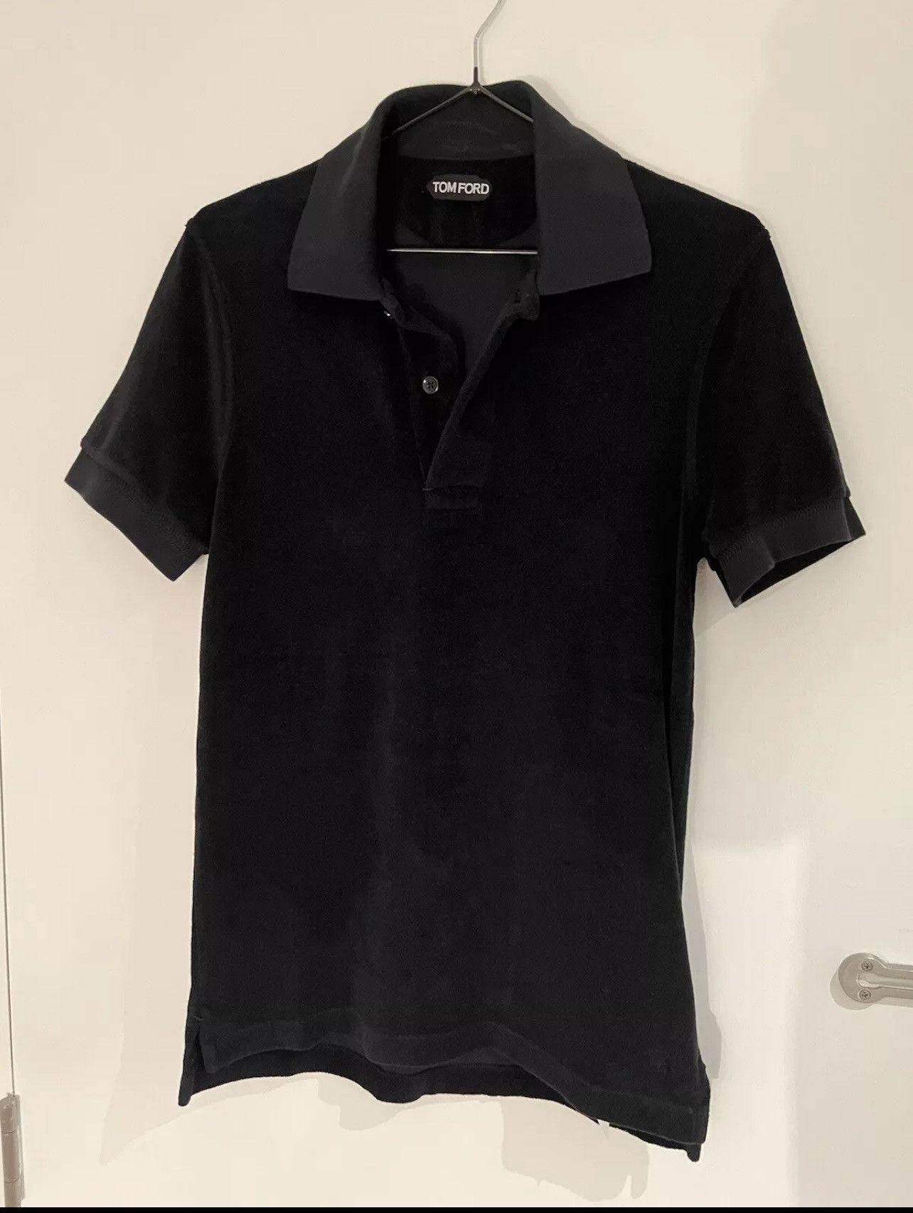 Tom Ford TOM FORD Cotton-Blend Terry Polo Shirt Size 46 Black Size US S / EU 44-46 / 1 - 5 Thumbnail