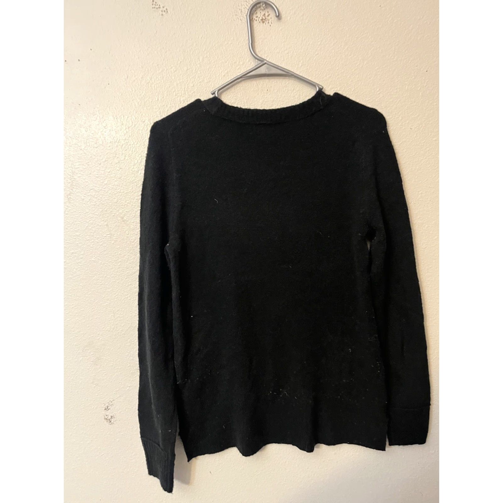 J.Crew VINTAGE J.CREW AC625 XS Classic Black Crewneck Sweater in Extra-Soft Yarn Size XS / US 0-2 / IT 36-38 - 2 Thumbnail