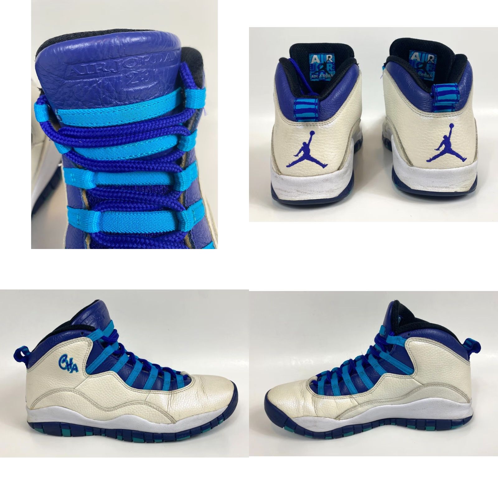 Jordan Brand Nike Air Jordan 10 Retro Charlotte Hornets 2016 Sz 9 Mens Shoe Basketball Sneaker 310805-107 White Retro 2016 Size US 8 / EU 41 - 9 Thumbnail