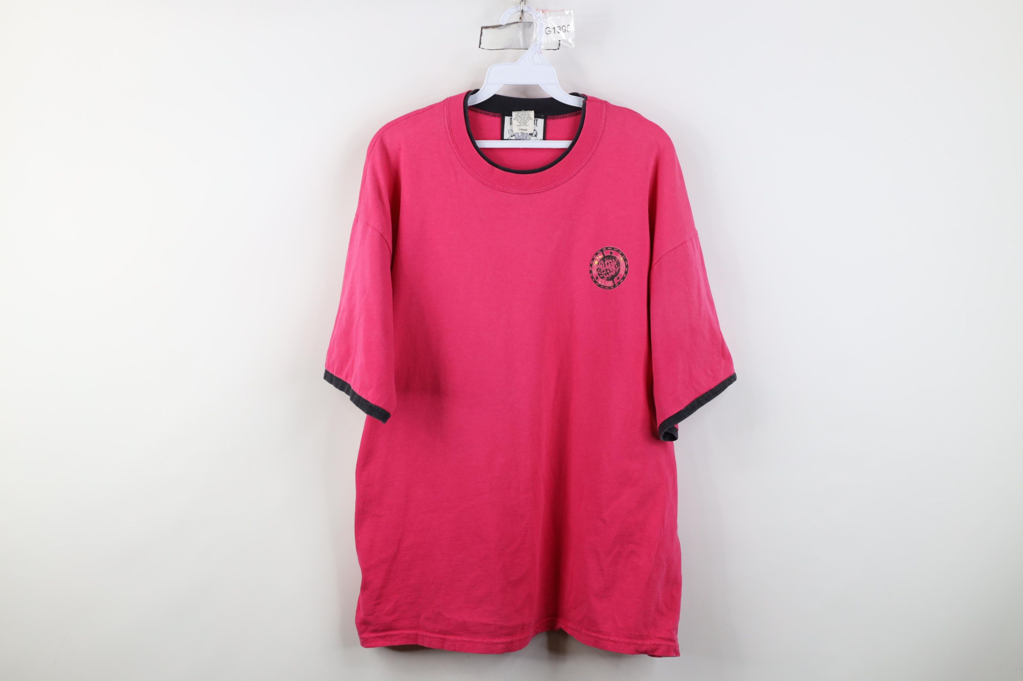 Vintage Vintage 90s Streetwear Earth Layered Roll Cuff T-Shirt USA Size L / US 10 / IT 46 - 1 Thumbnail