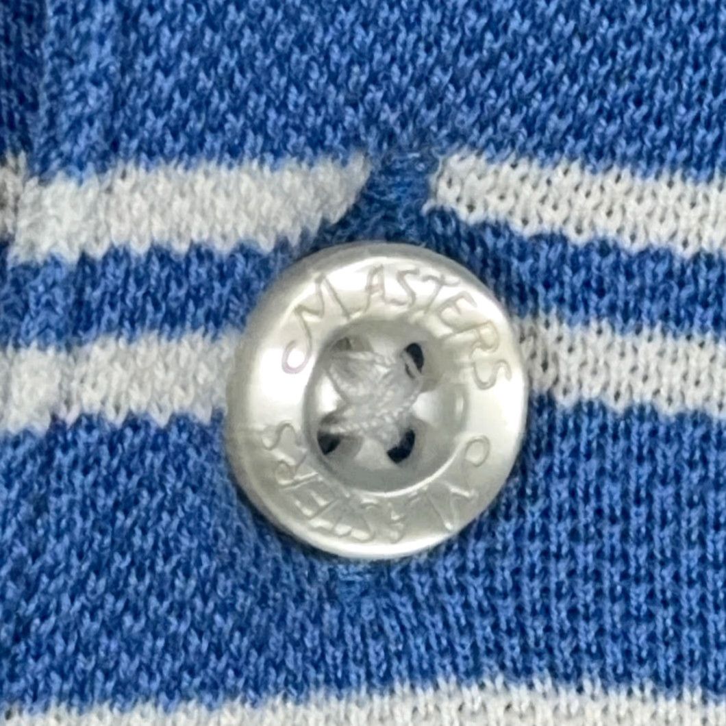 Vintage VINTAGE Masters Polo Shirt Adult XL Blue Striped Golf Shirt Size US XL / EU 56 / 4 - 6 Thumbnail