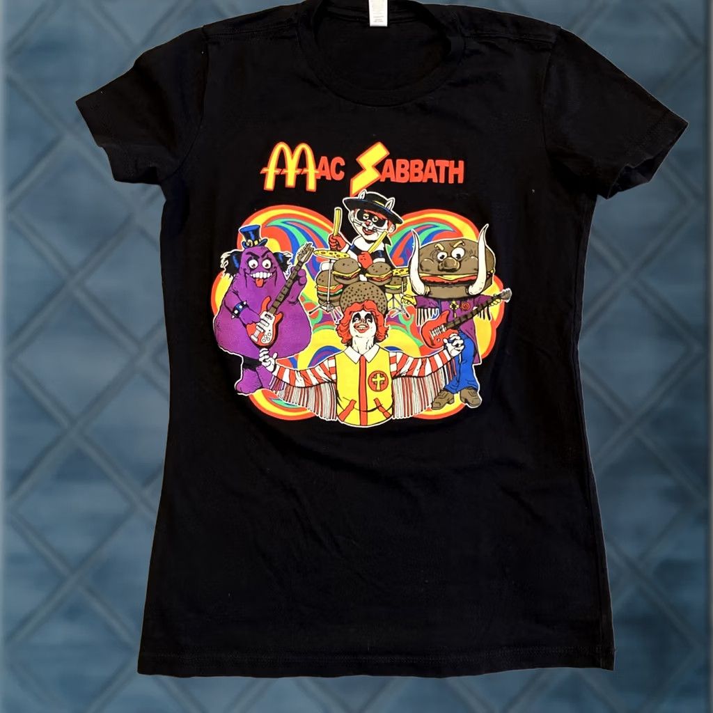 Bell Mac Sabbath - Black Sabbath - Ozzy Osbourne T Shirt - Women's Small - NWOT Rare - Bella Short Sleeve Crew Neck Shirt Women S Black Size S / US 4 / IT 40 - 1 Thumbnail