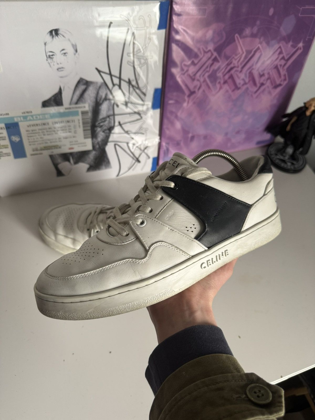 Celine Celine CT-04 low top sneakers Black White Hedi Slimane era Size US 8 / EU 41 - 11 Thumbnail