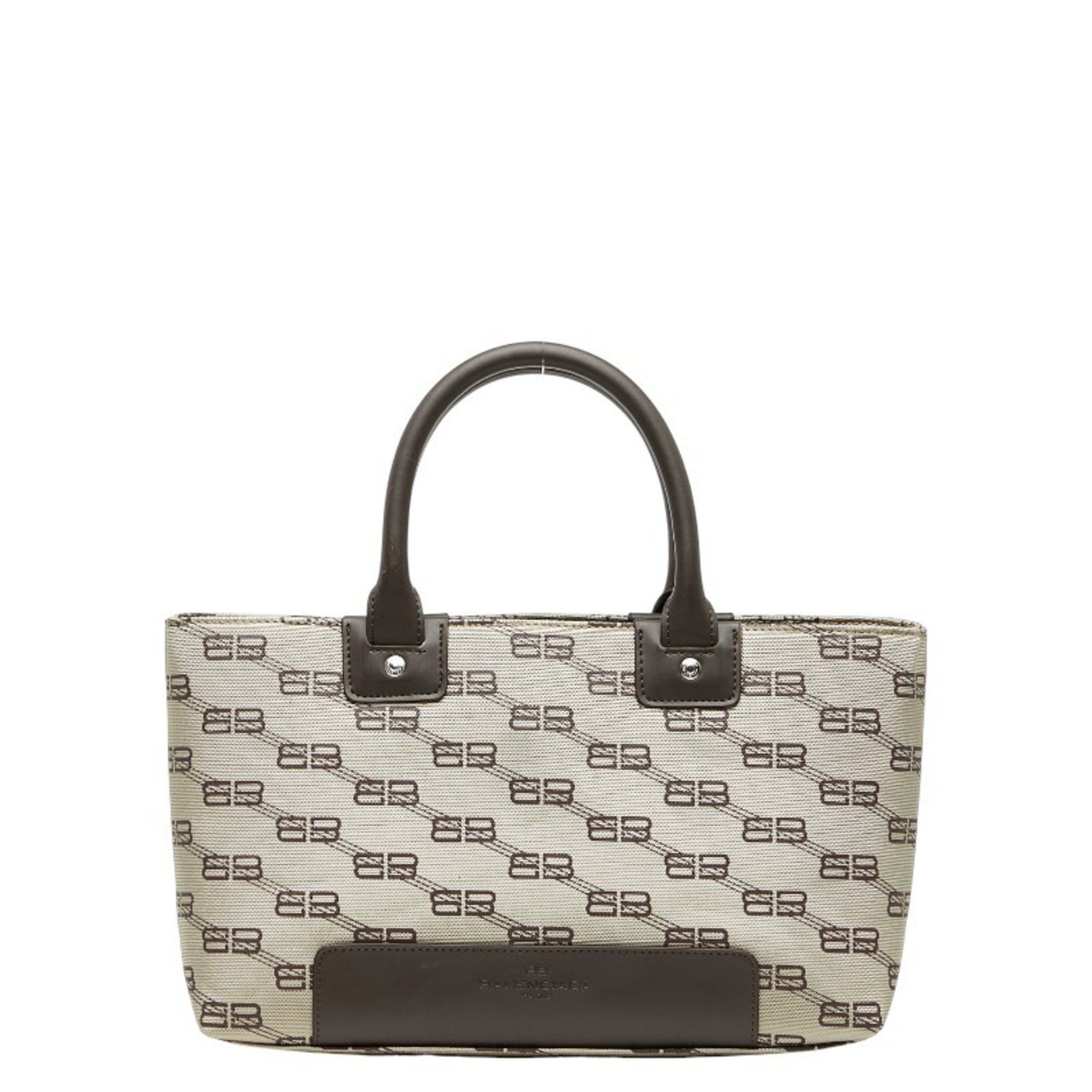 Balenciaga Balenciaga BB logo handbag tote bag in beige and brown 