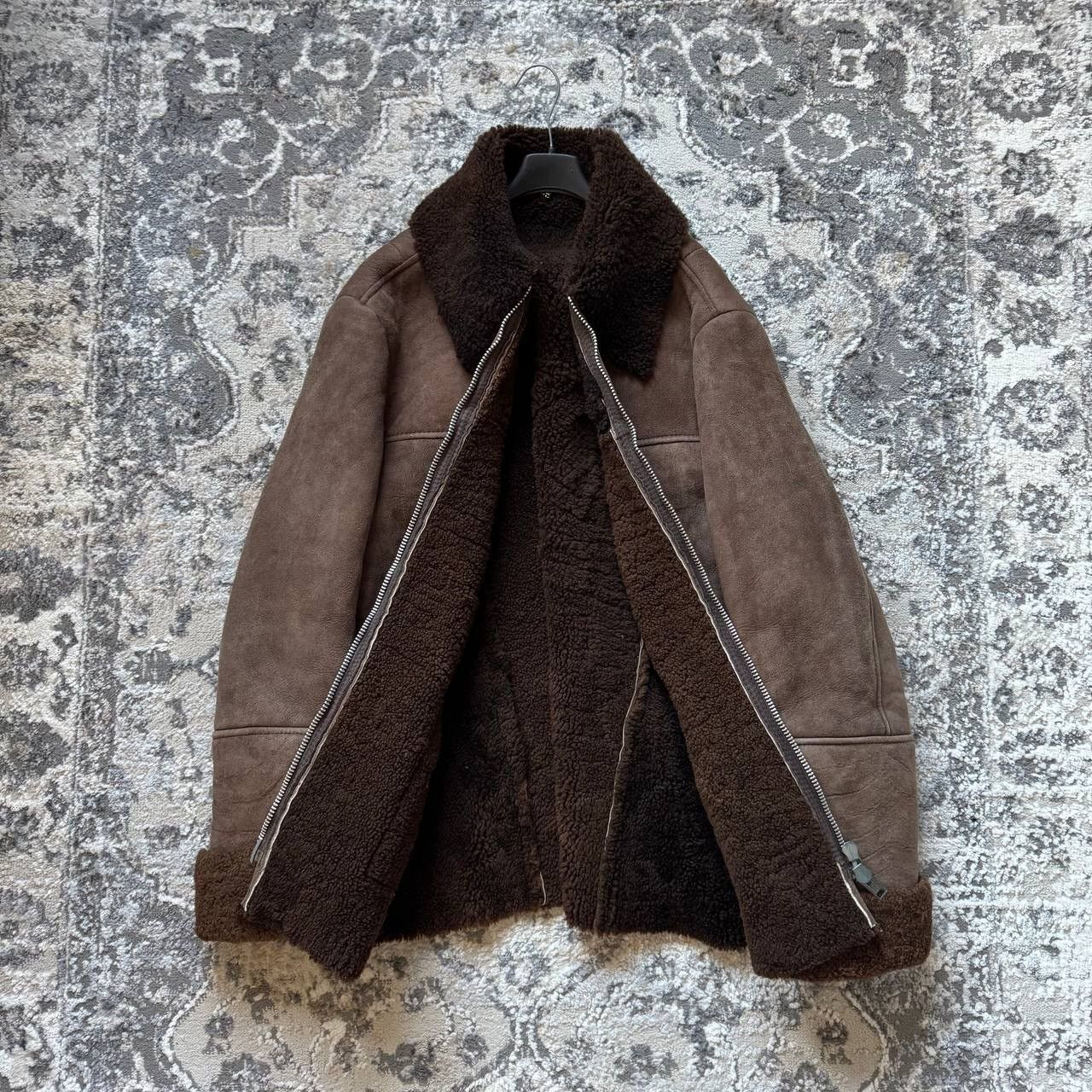 Genuine Leather Vintage Genuine Leather Shearling Sheep Skin Aviator Jacket Size US XL / EU 56 / 4 - 5 Thumbnail