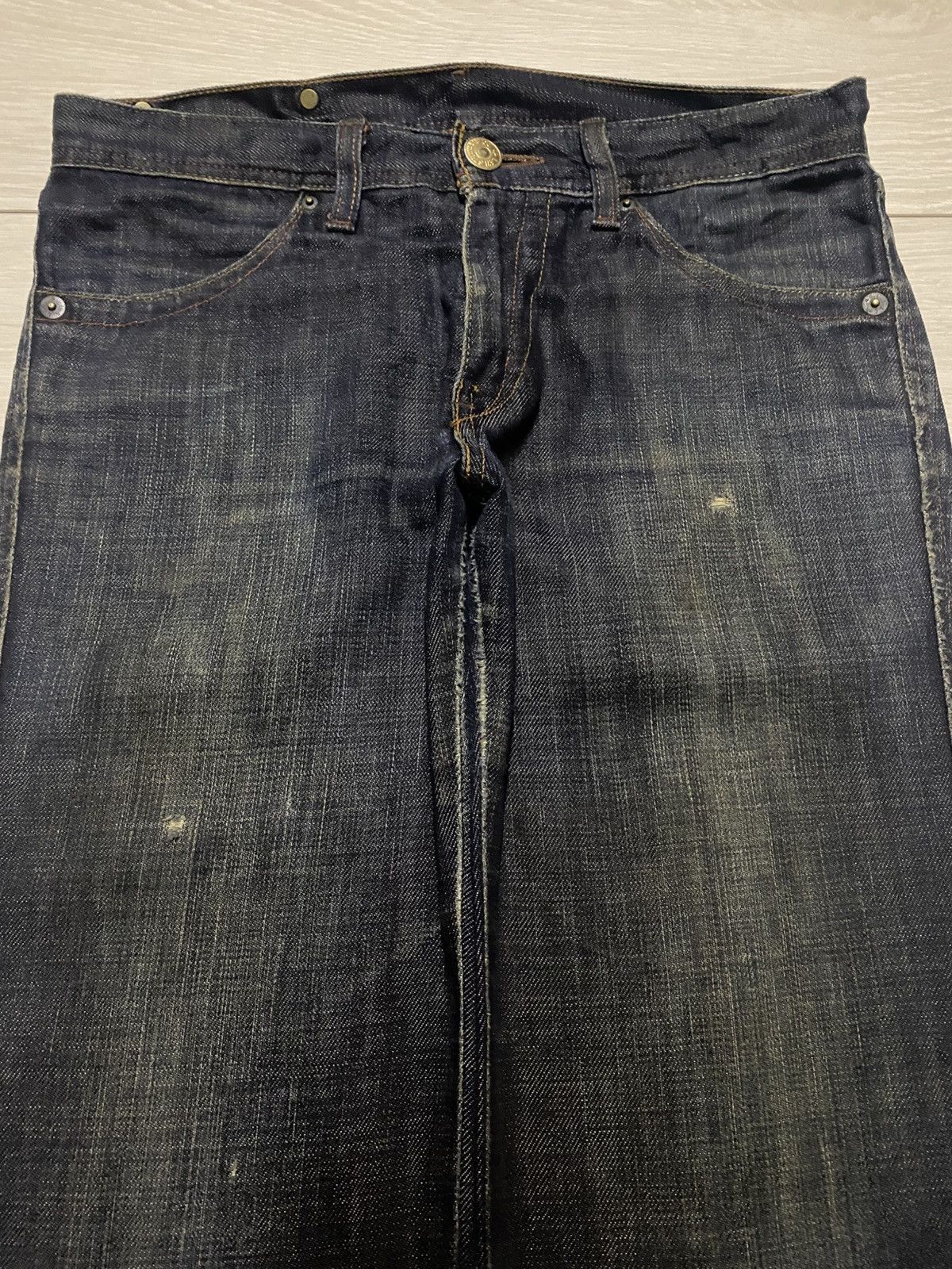 Levi's Levis Y2K Black Denim Distressed Straight Fits Jeans Size US 31 - 3 Thumbnail