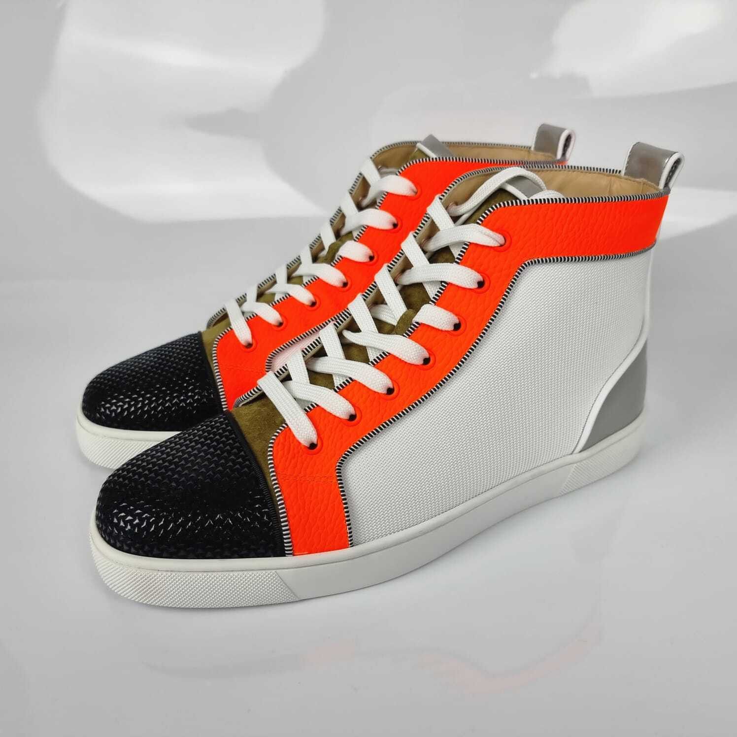 image of Christian Louboutin Louis Orlato Orange Sneakers New, Men's (Size 10)