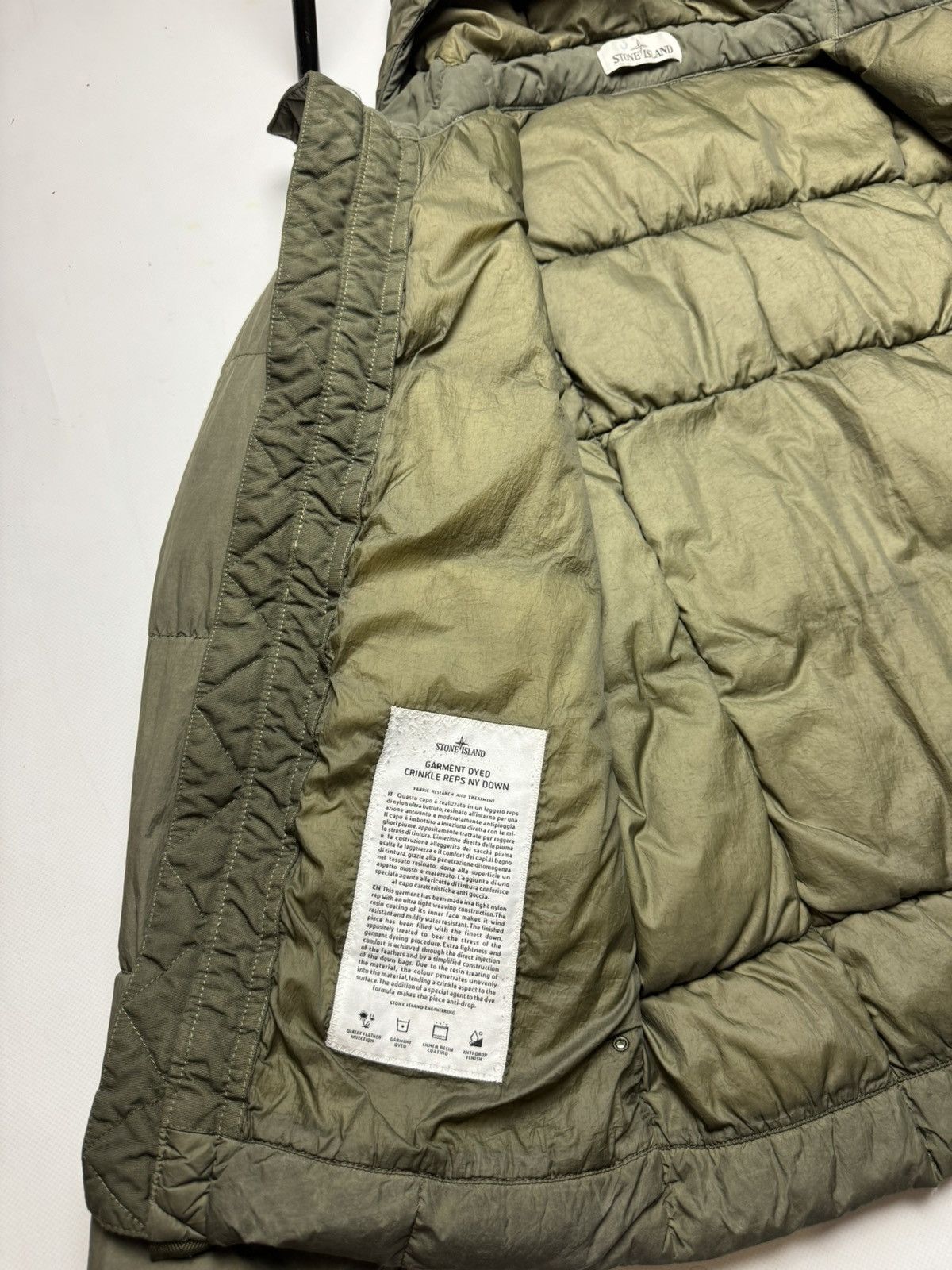 Stone Island × Vintage Rare vintage Puffer jacket Stone island crinkle reps Size US S / EU 44-46 / 1 - 13 Thumbnail